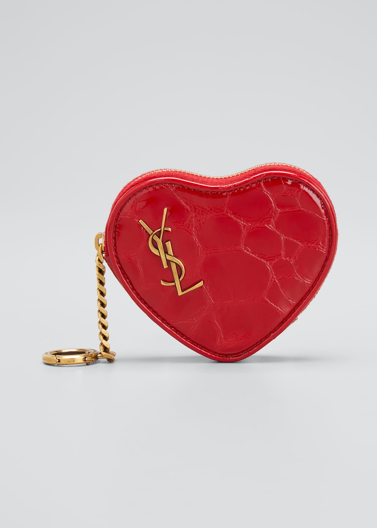 Saint Laurent Heart Shaped YSL Zip Pouch Wristlet Bergdorf Goodman