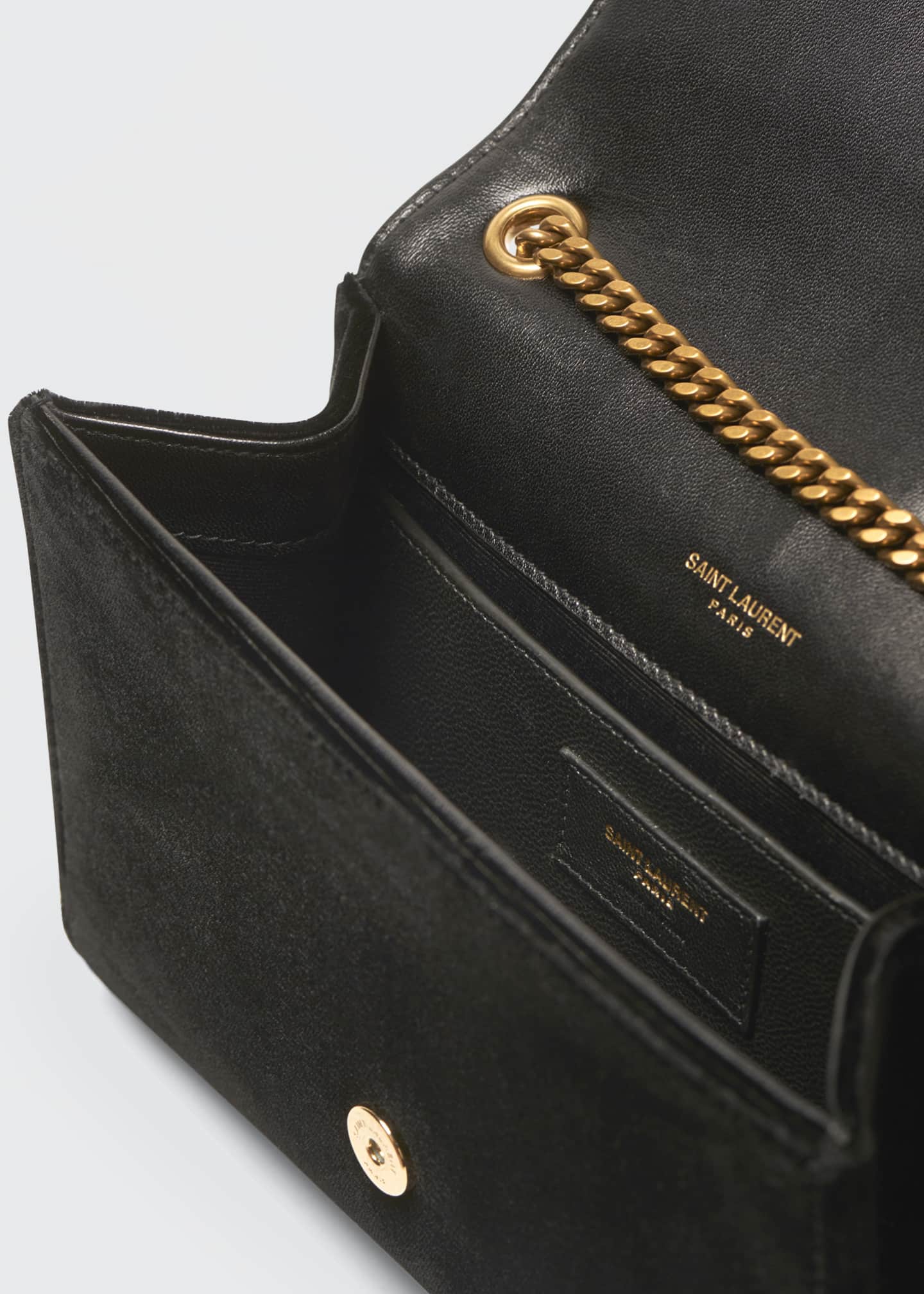 Saint Laurent Kate YSL Monogram Suede Shoulder Bag w/ Tassel Bergdorf