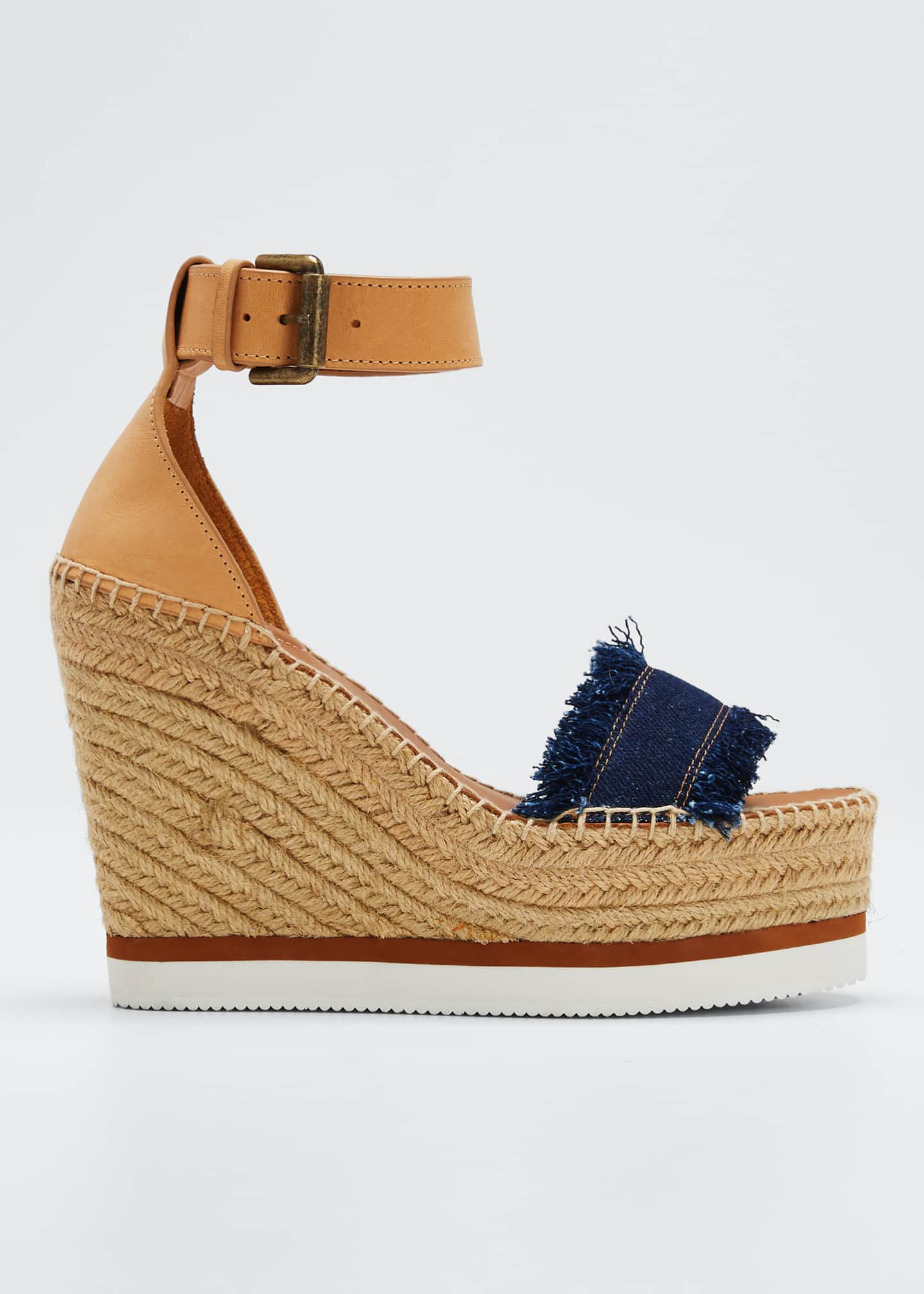 See by Chloe Glyn Denim Espadrille Sandals - Bergdorf Goodman