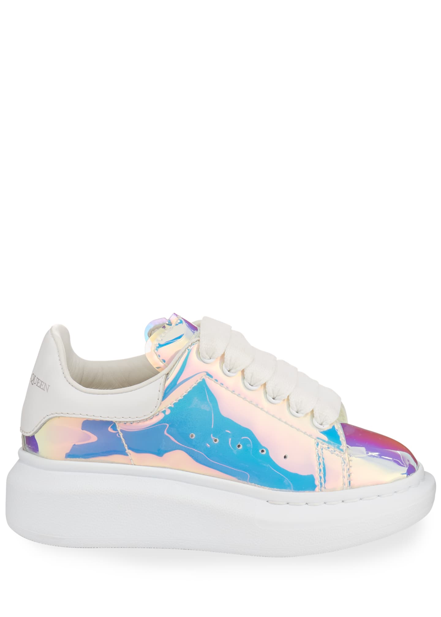 Alexander McQueen Lace-Up Holographic Sneakers, Toddler/Kids - Bergdorf ...