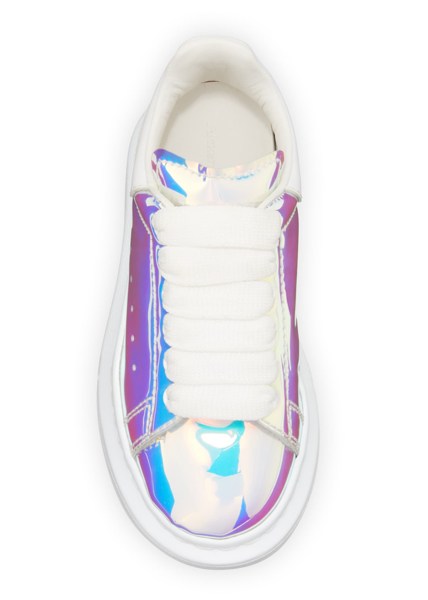 Alexander McQueen Lace-Up Holographic Sneakers, Toddler/Kids - Bergdorf