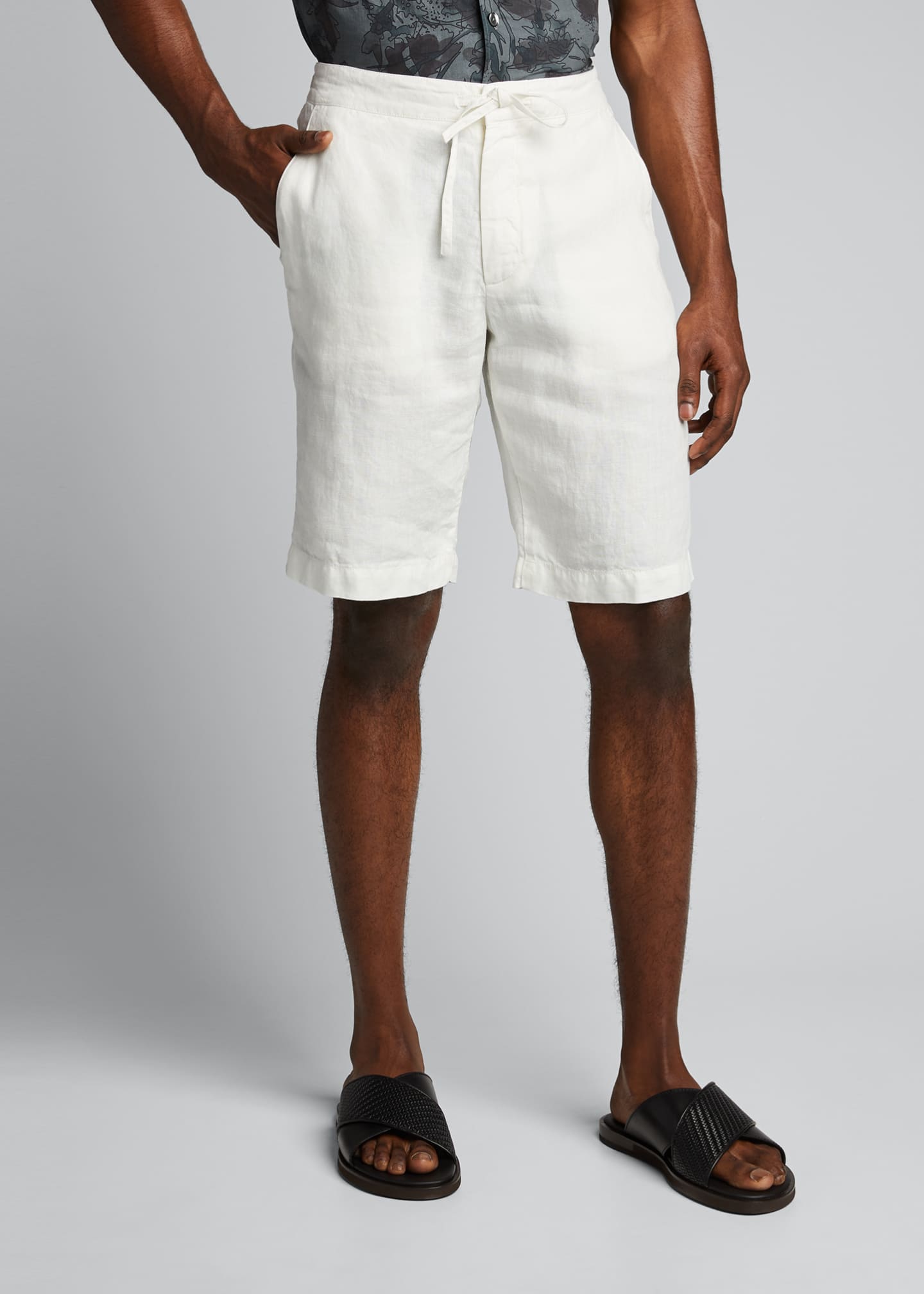 Z Zegna Men's Drawstring Linen Shorts Bergdorf Goodman
