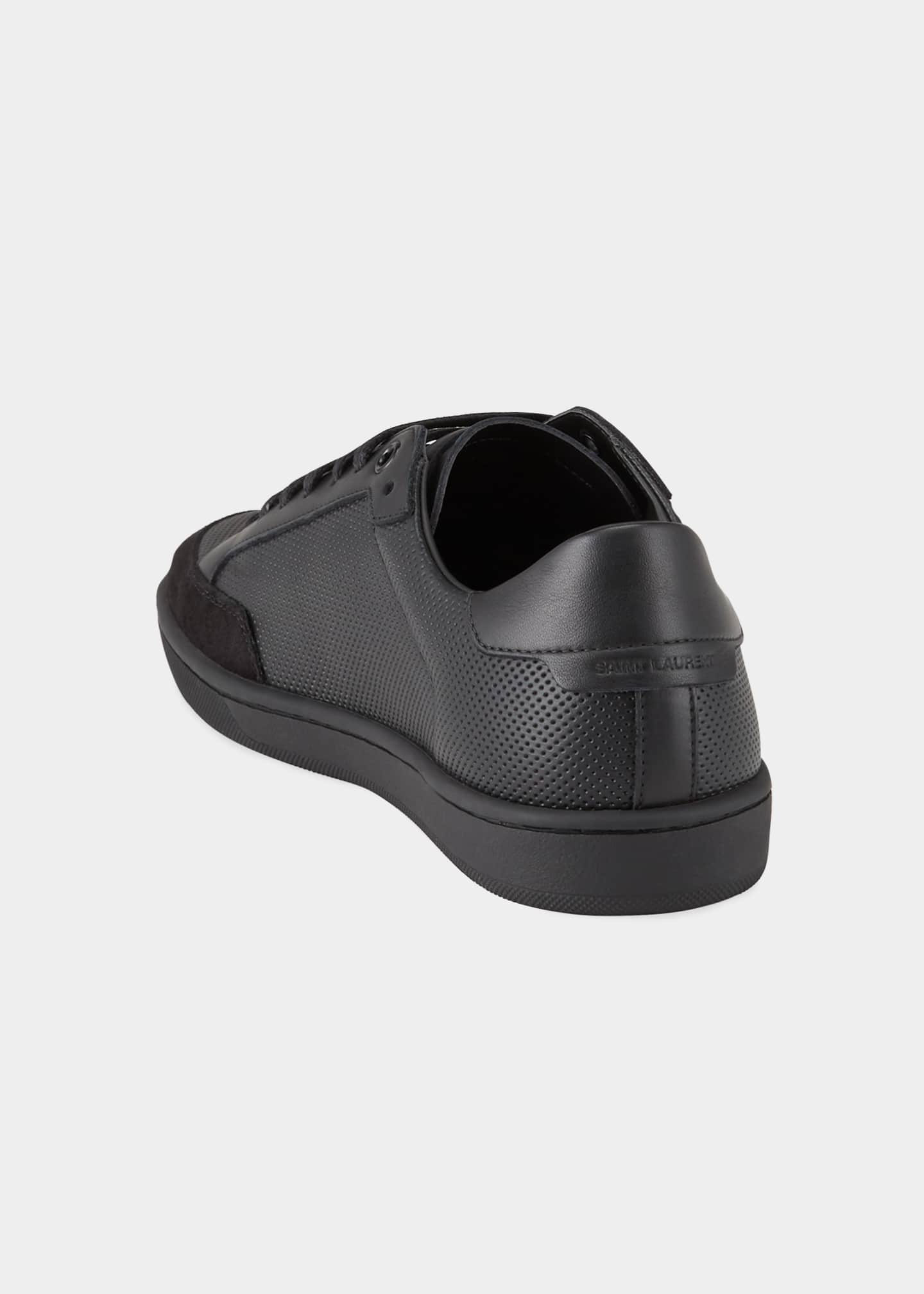 saint laurent perforated leather sneakers