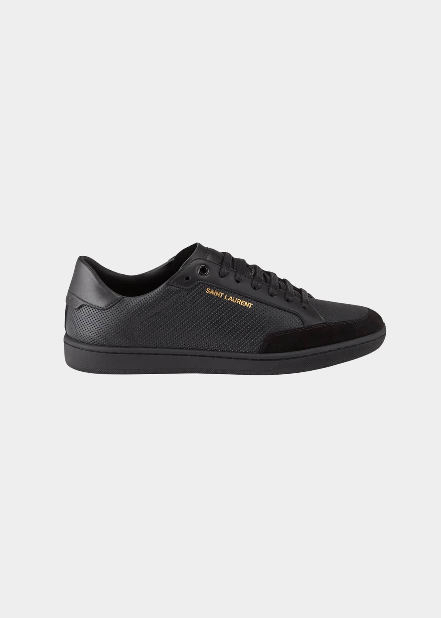 saint laurent perforated leather sneakers