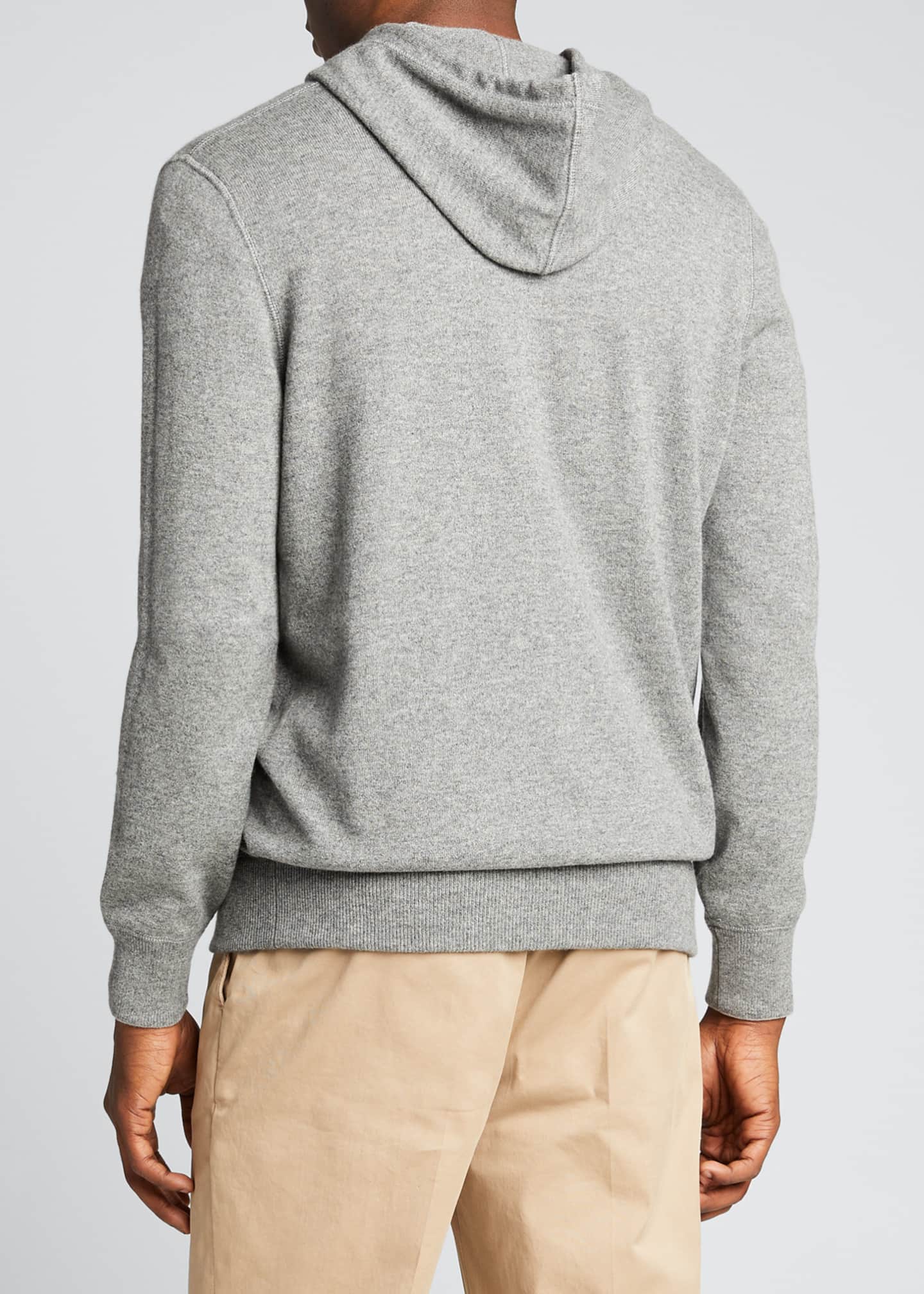 full zip cashmere hoodie