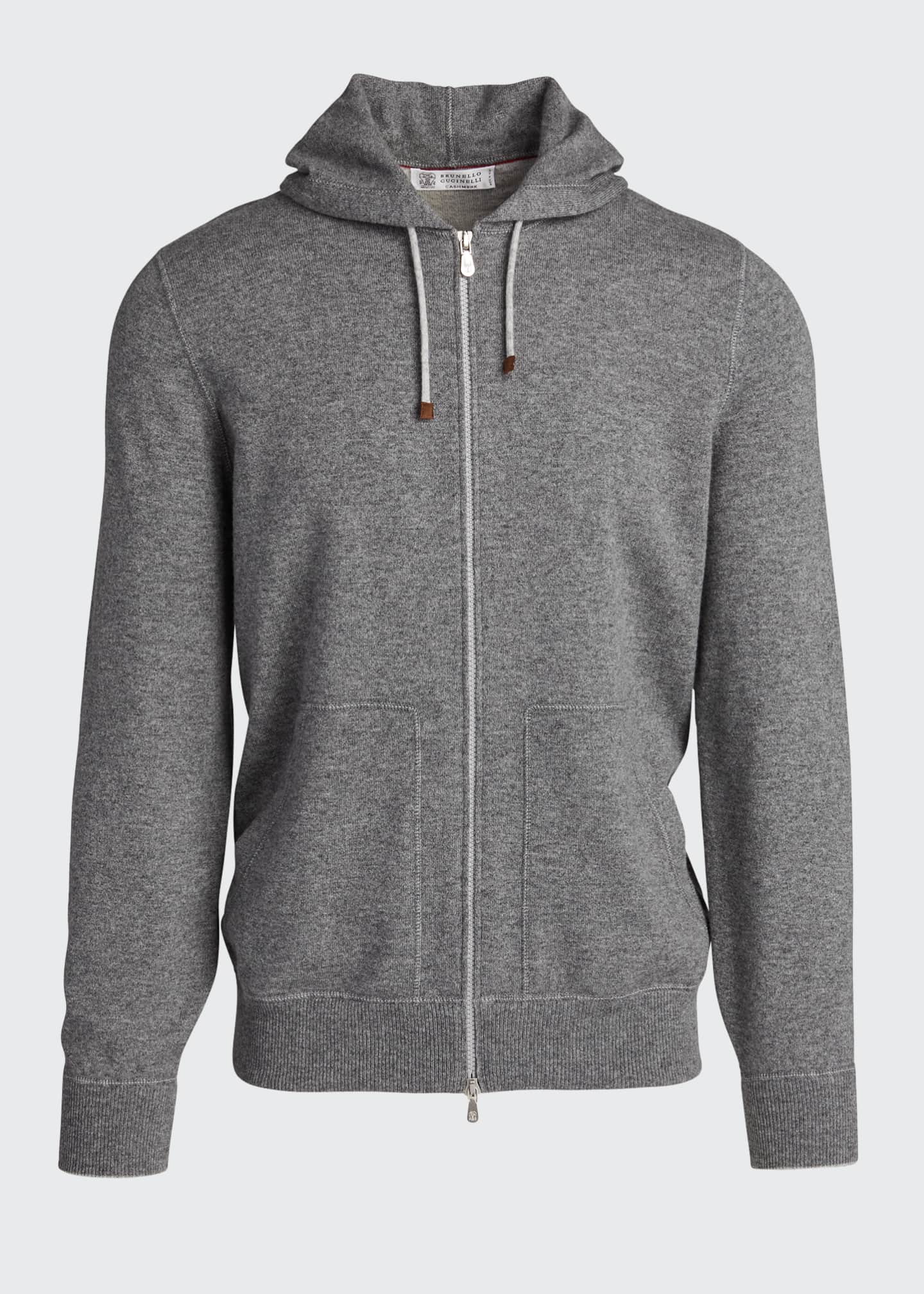 full zip cashmere hoodie