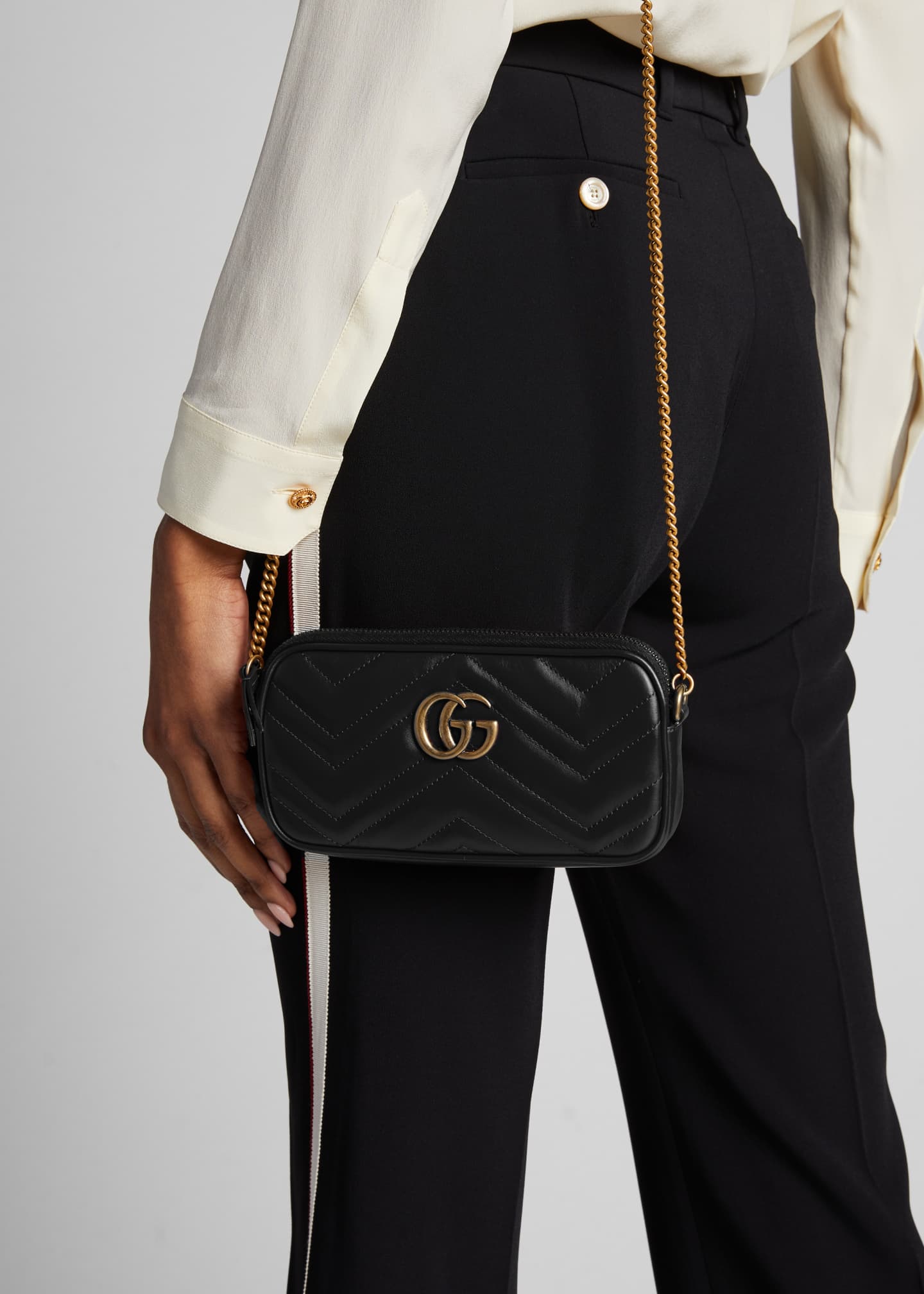 gucci marmont matelasse wallet on chain