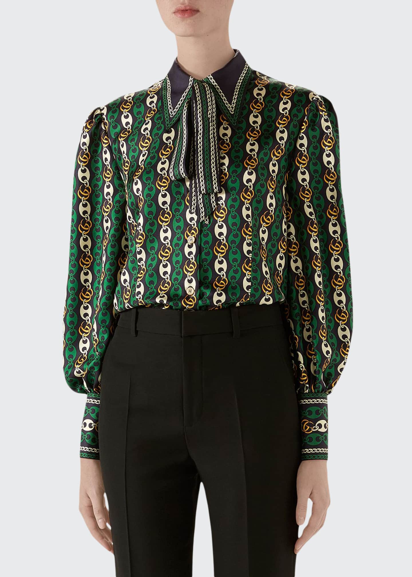 gucci chain print dress