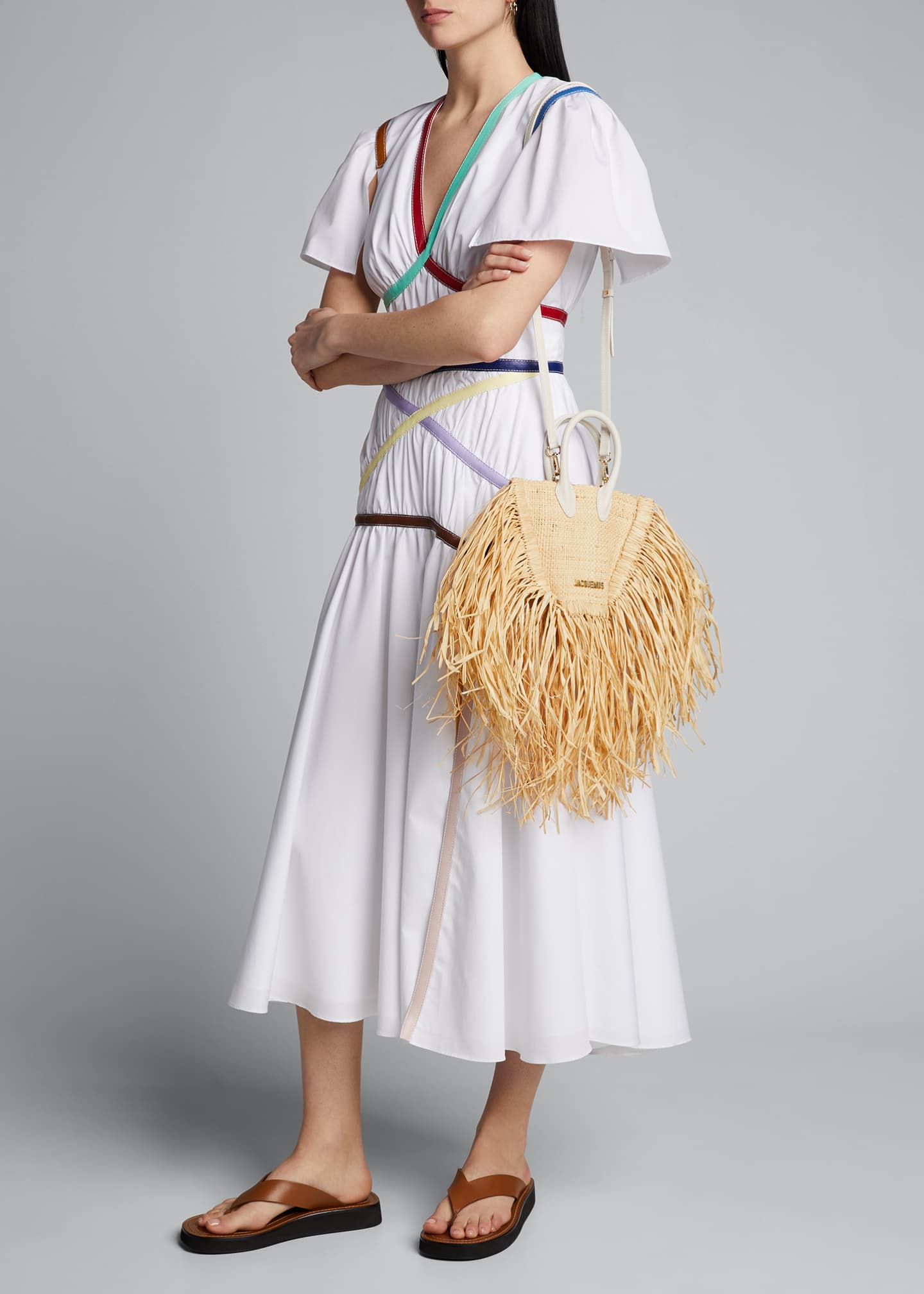 Jacquemus Le Petit Mini Raffia Fringe Tote Bag Bergdorf Goodman