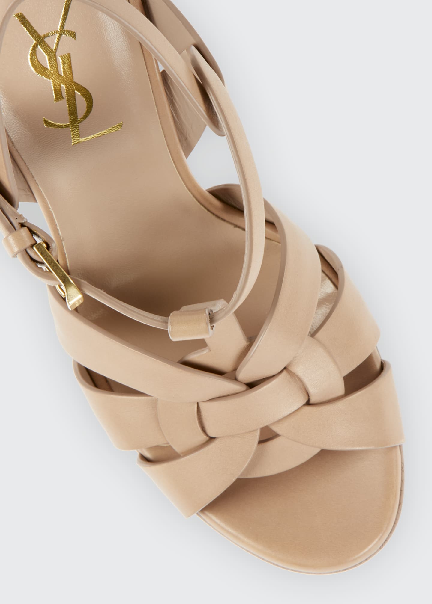 saint laurent tribute leather stiletto sandals