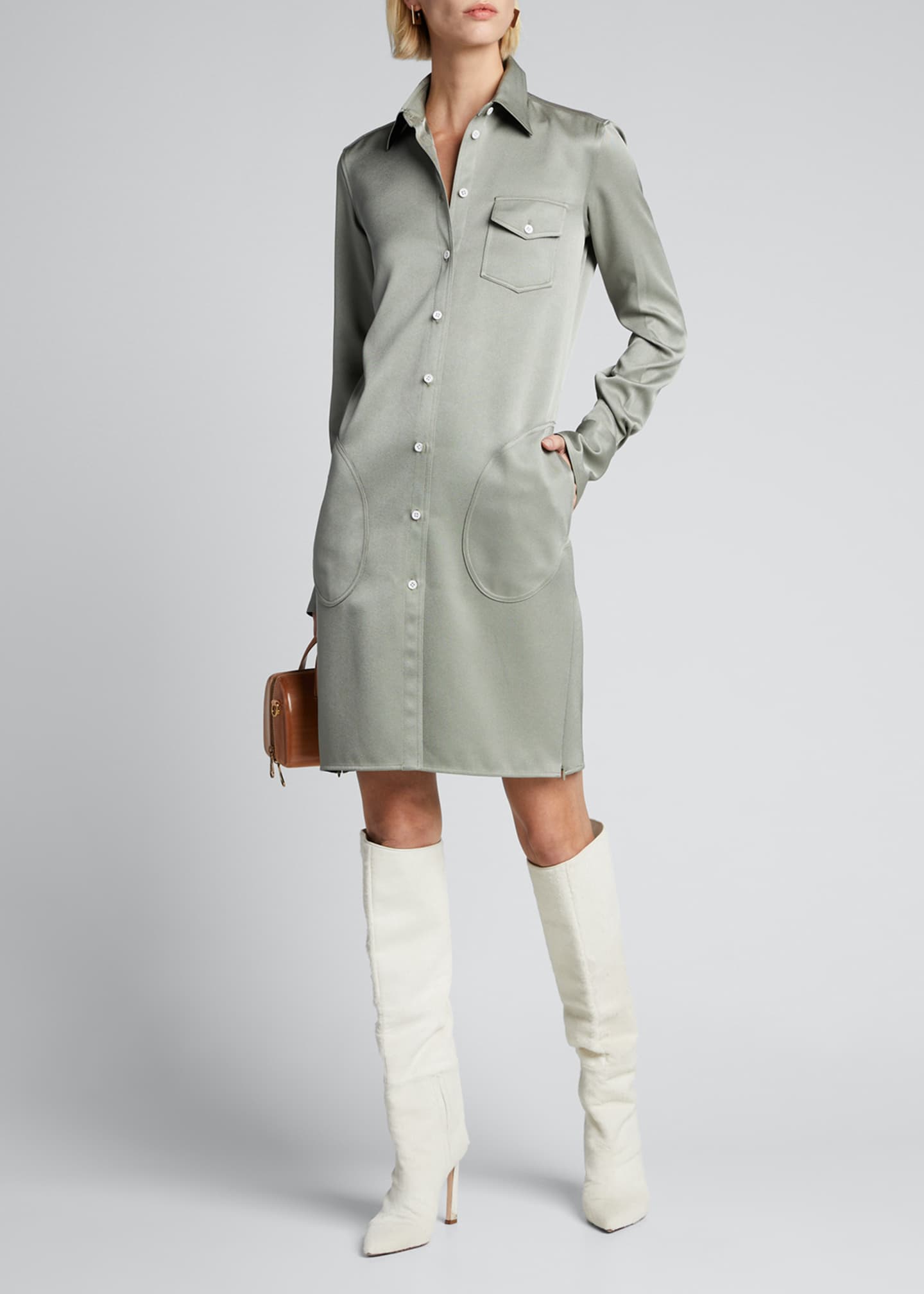 fitted shirtdress