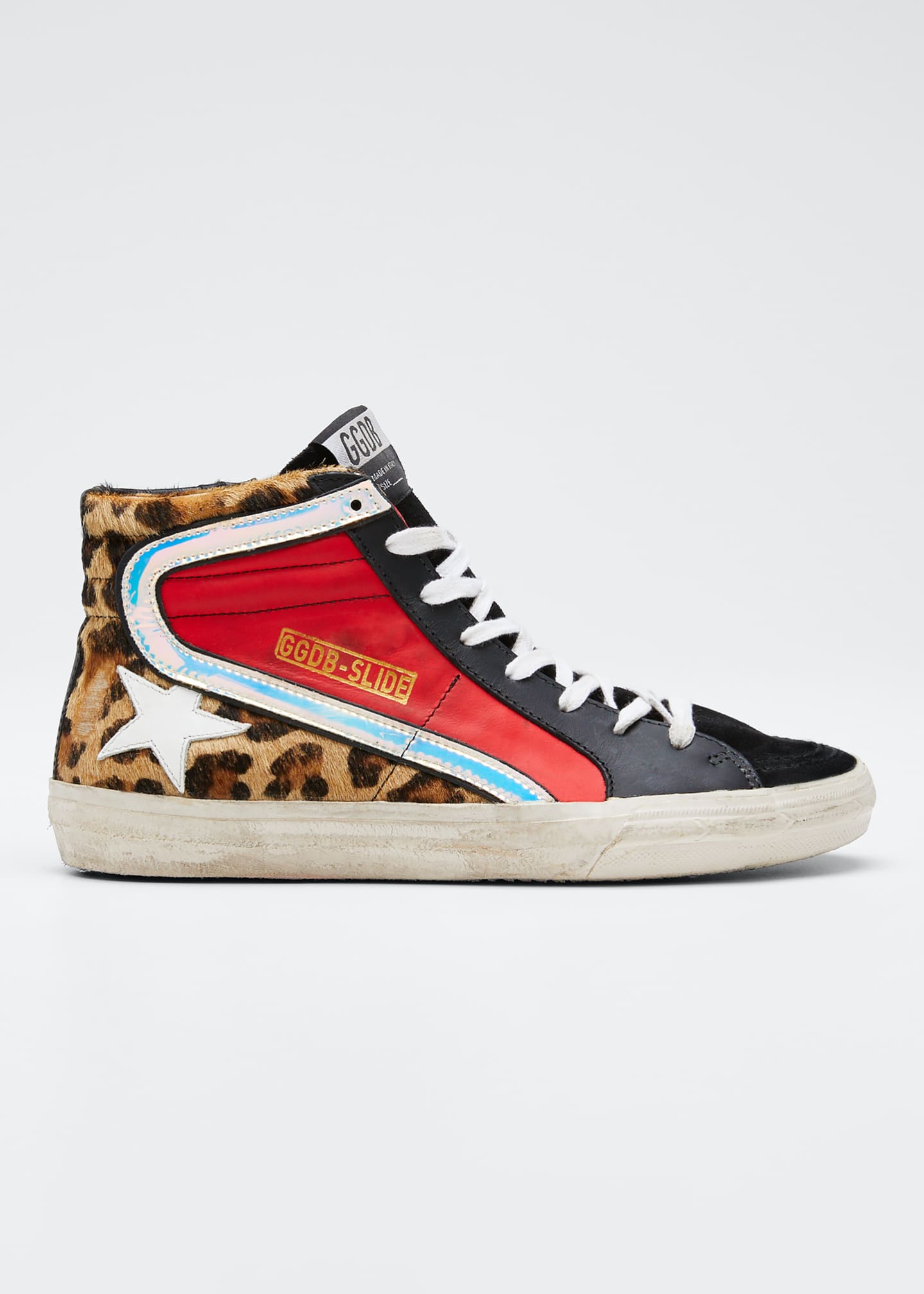 golden goose high top leopard