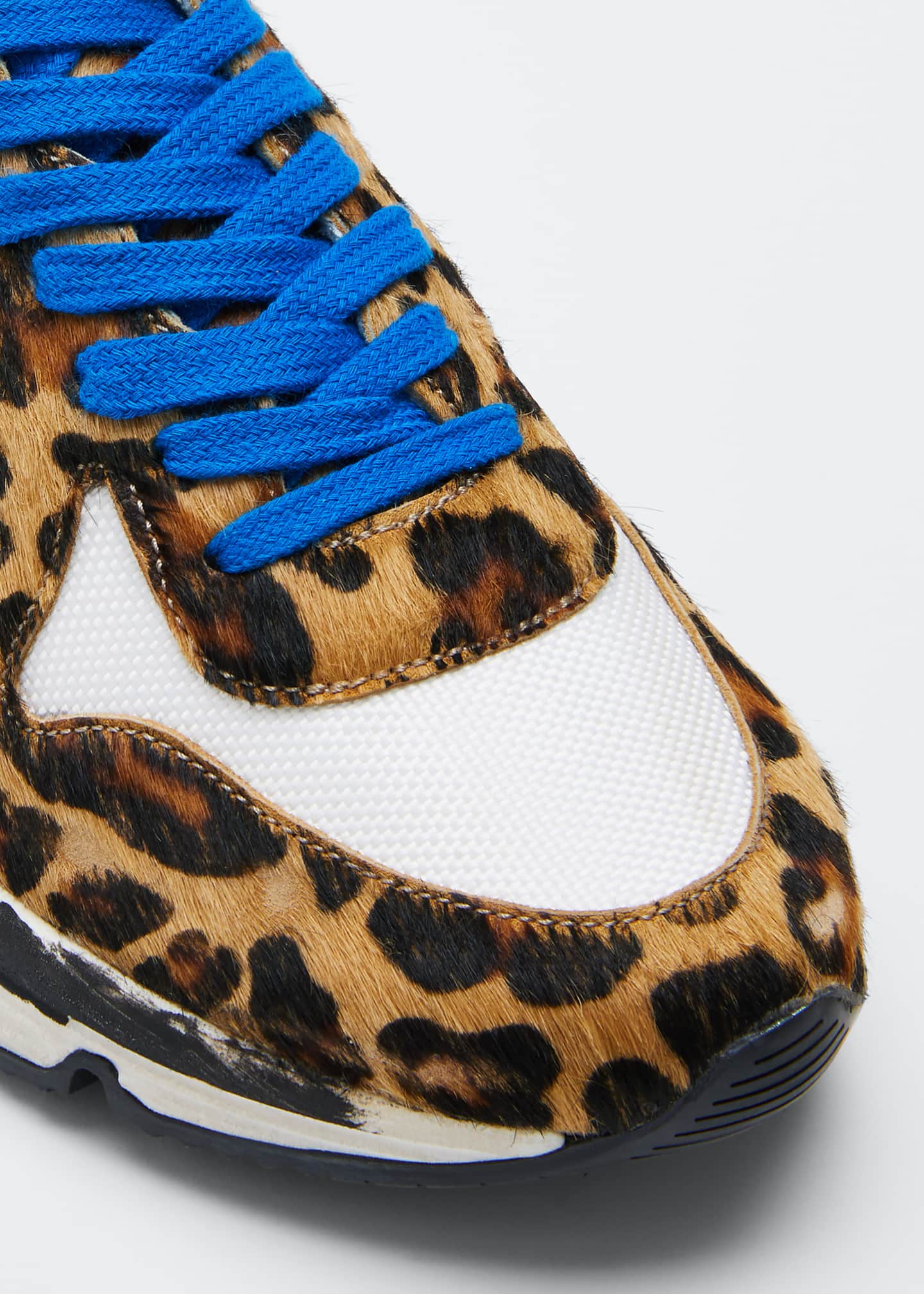golden goose leopard running shoes