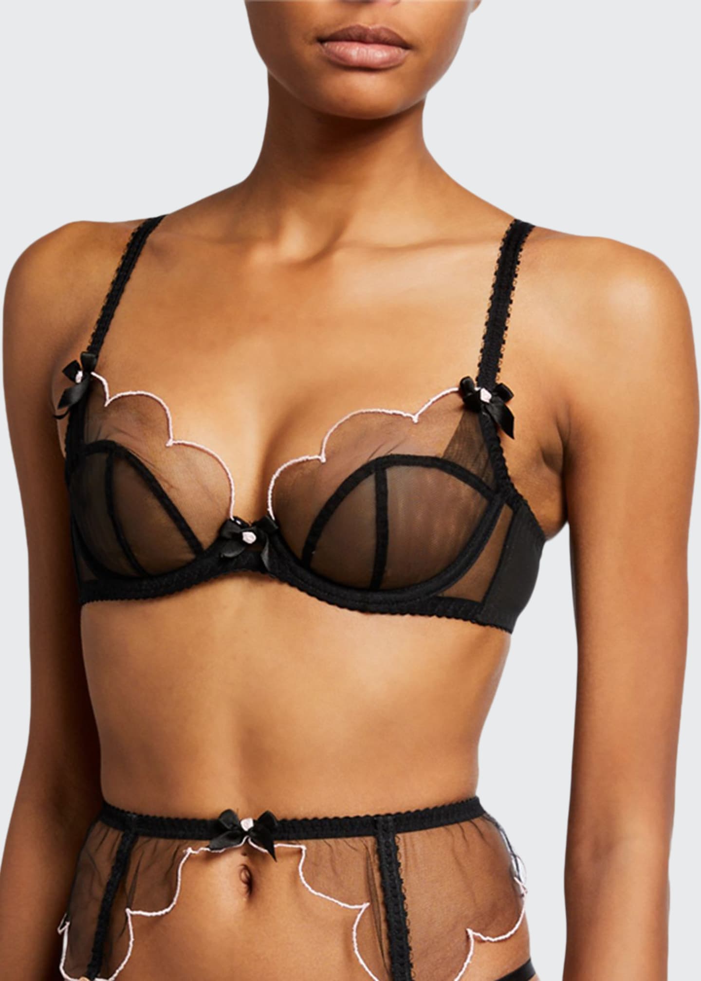 Agent Provocateur Lorna Tulle Half Cup Bra Bergdorf Goodman