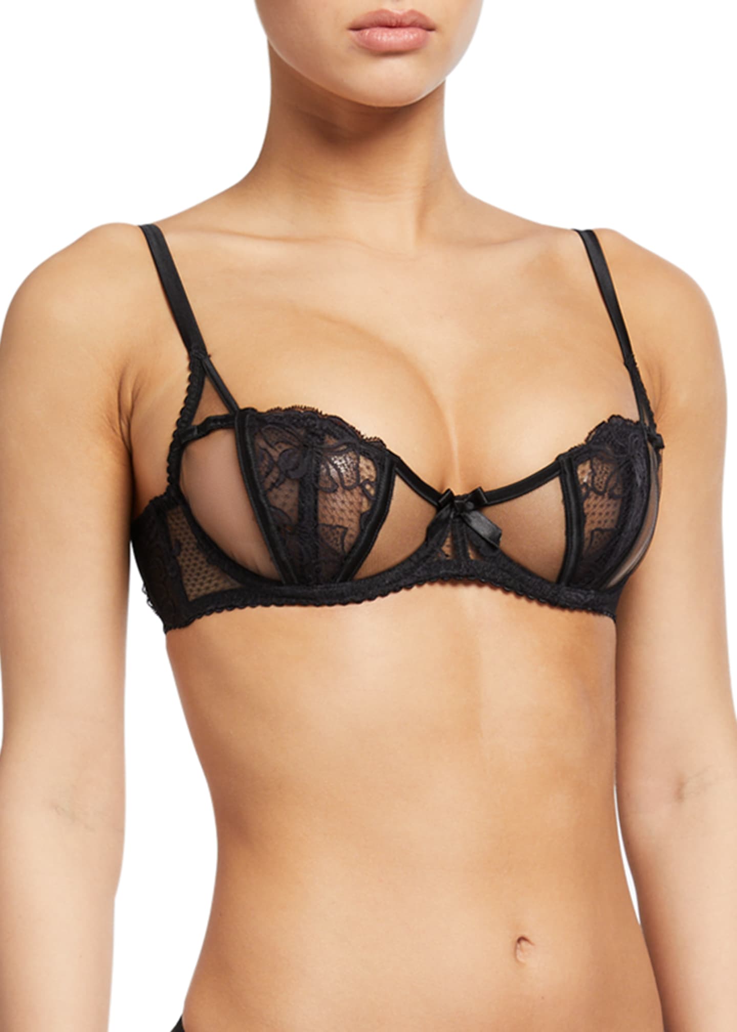 Agent Provocateur Rozlyn Lace Inset Half Cup Bra Bergdorf Goodman