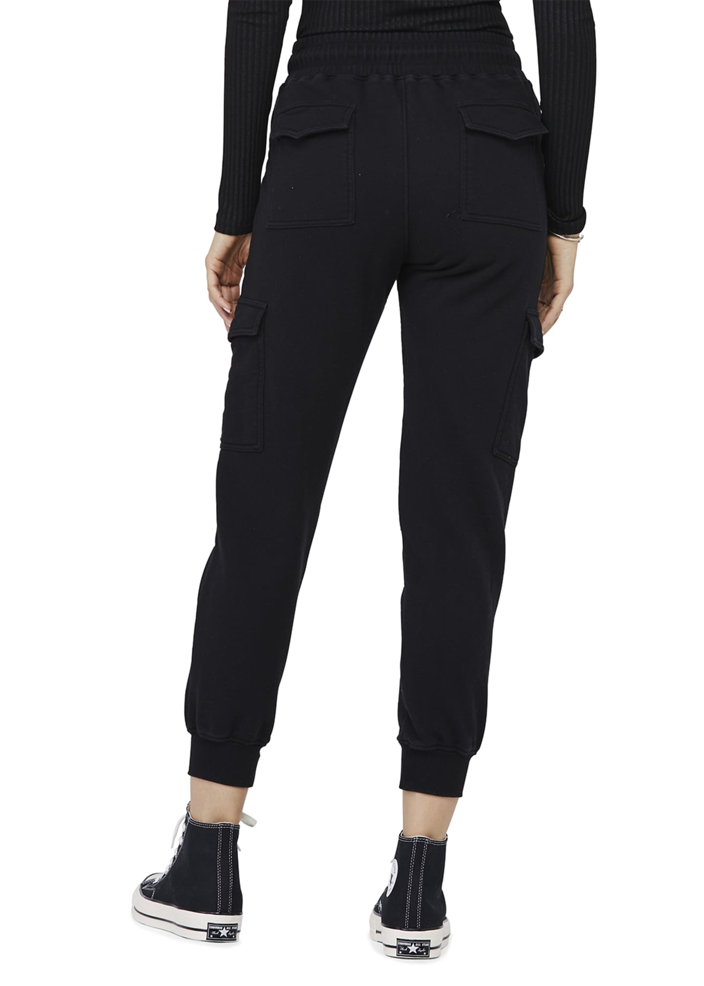 high rise cargo joggers