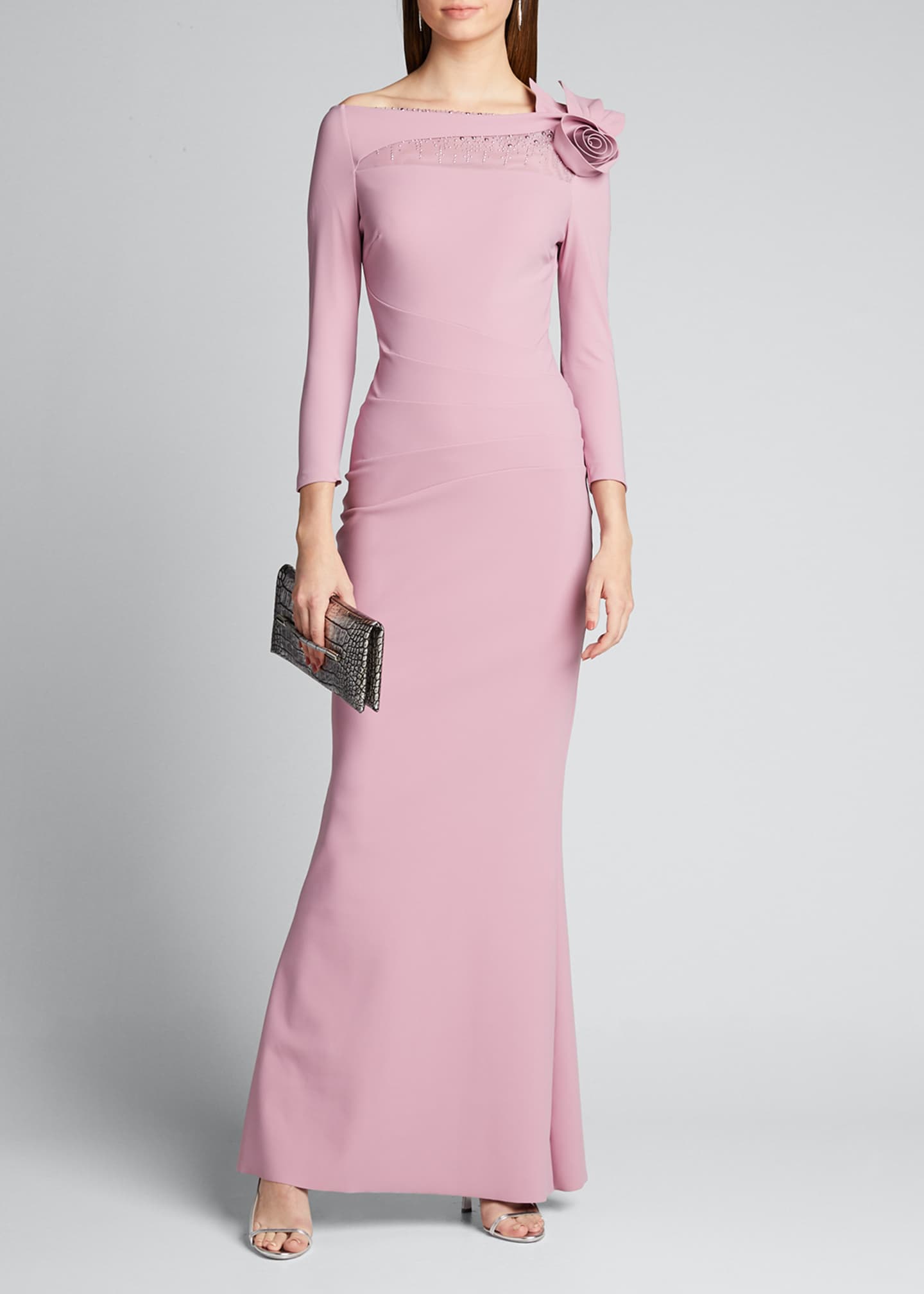 Chiara Boni La Petite Robe High Neck 3 4 Sleeve Gown With Rosette Shoulder Bergdorf Goodman Get your team aligned with all the tools you need on one secure, reliable video platform. high neck 3 4 sleeve gown with rosette shoulder