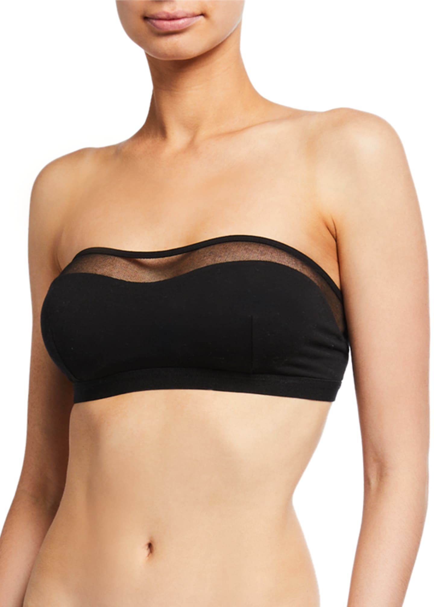 Skin Orly Mesh Trim Bandeau Bra Bergdorf Goodman