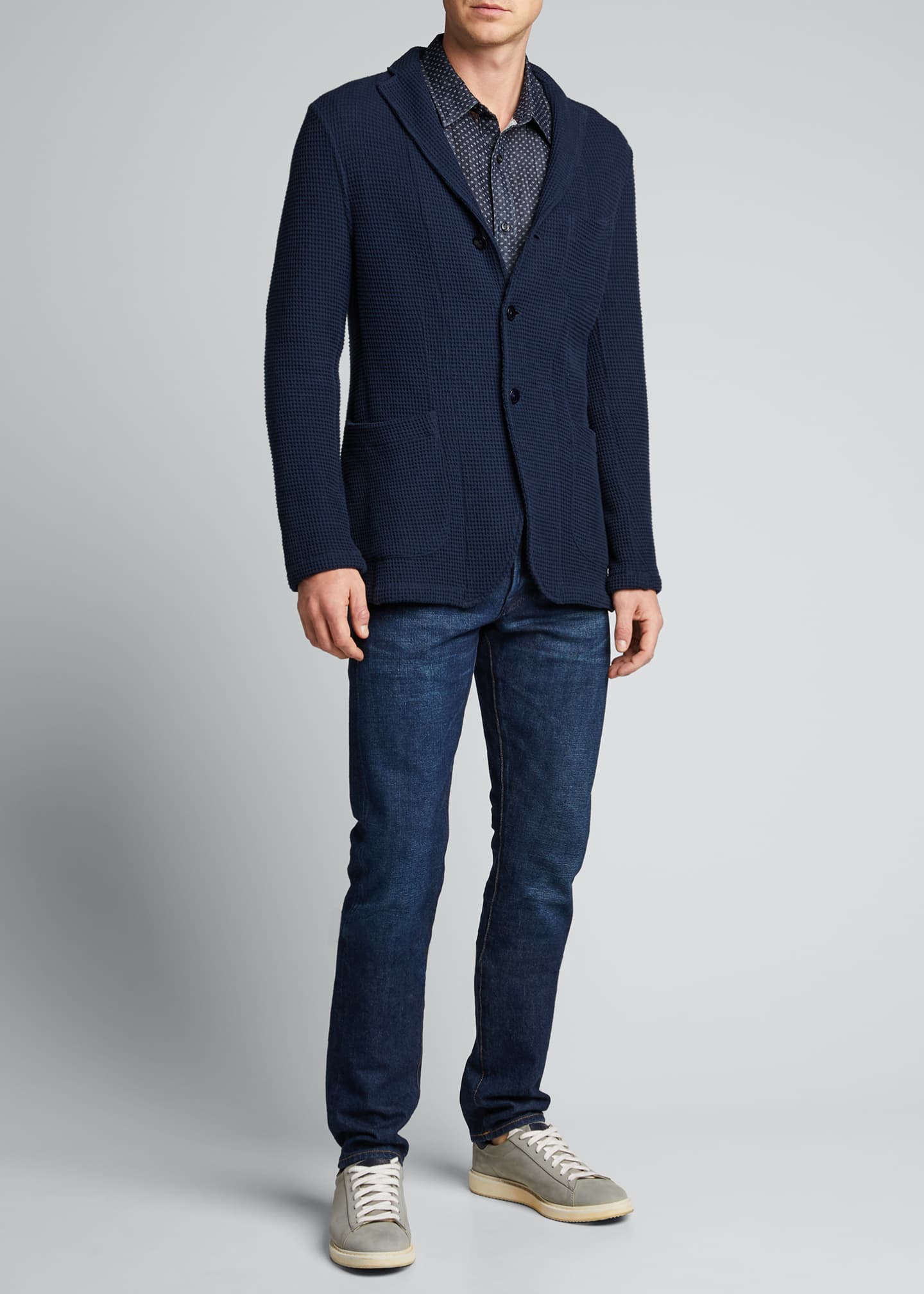 mens three button sweater