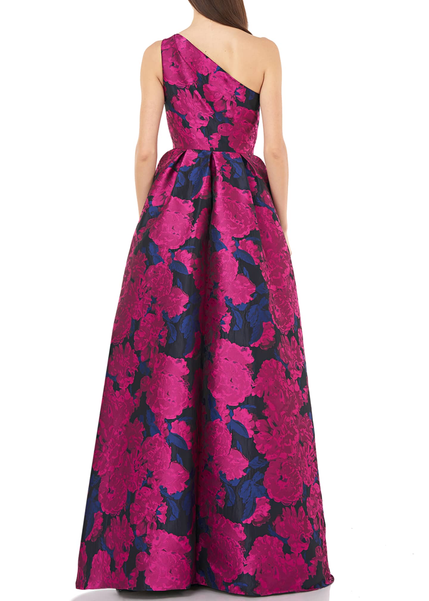Carmen Marc Valvo Infusion One-Shoulder Brocade Ball Gown - Bergdorf ...