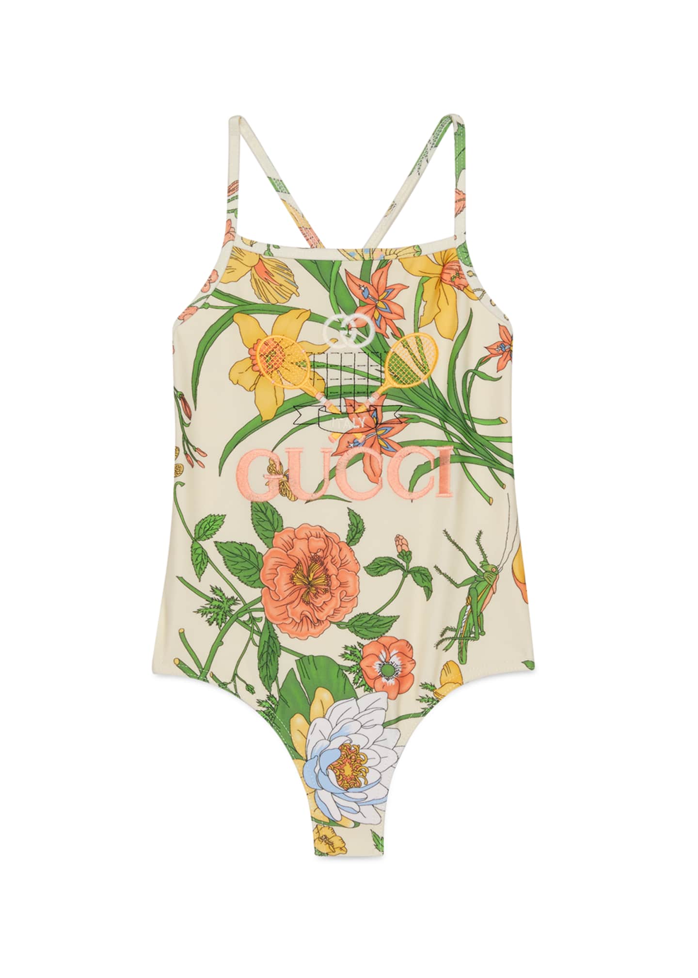 gucci logo one piece swimsuit