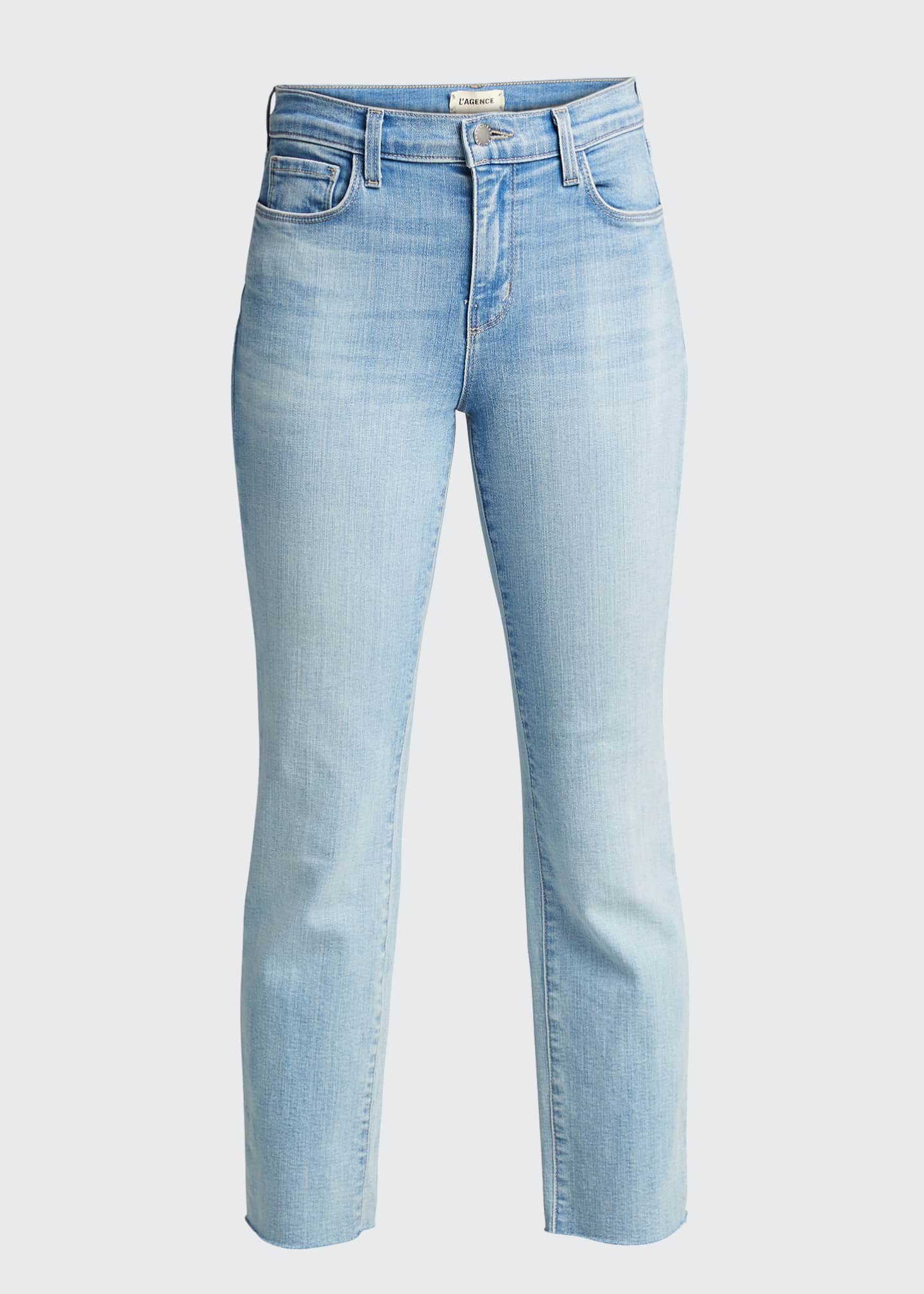 black cropped straight leg jeans