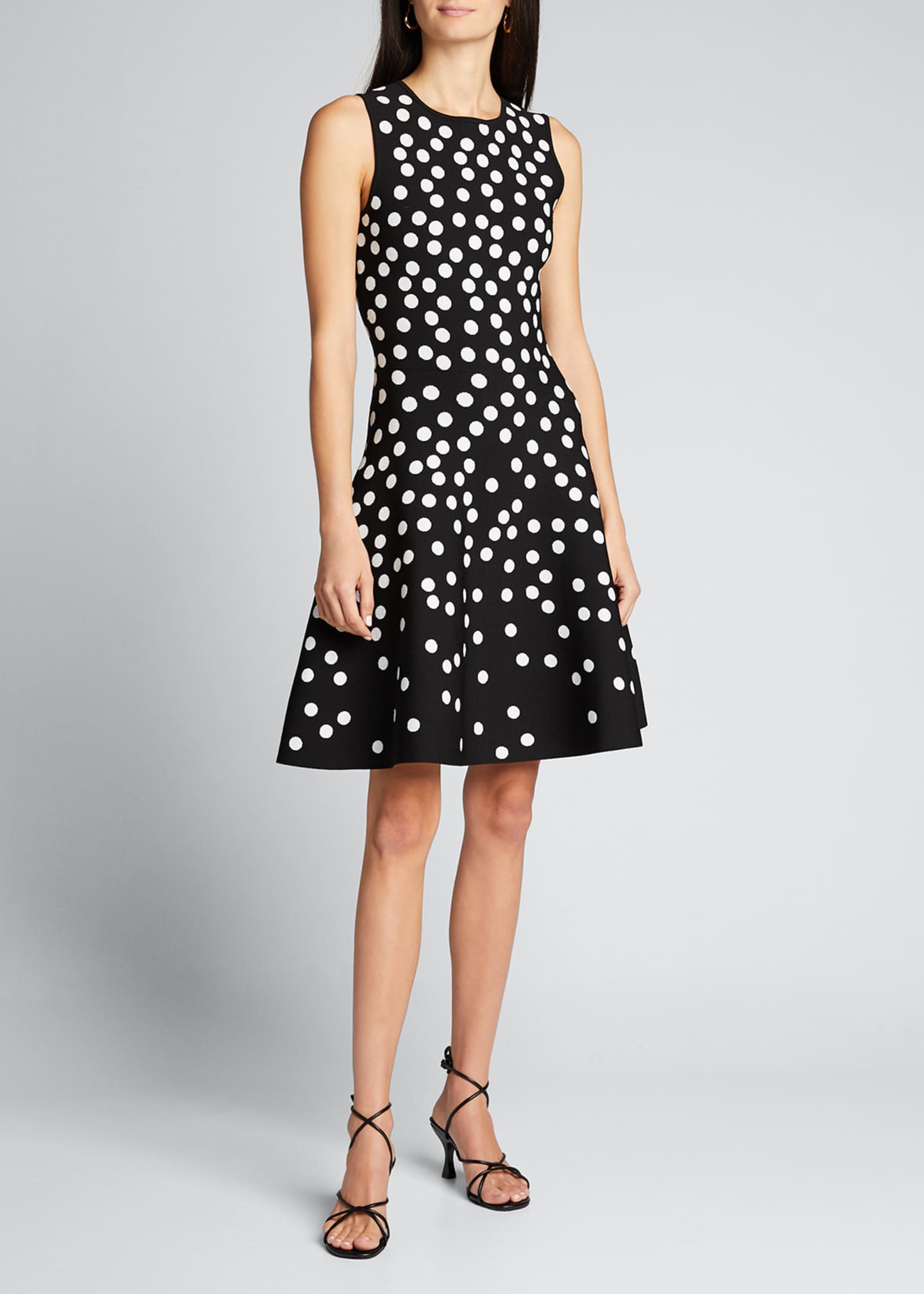 Carolina Herrera Polka Dot Fit-&-Flare Dress - Bergdorf Goodman