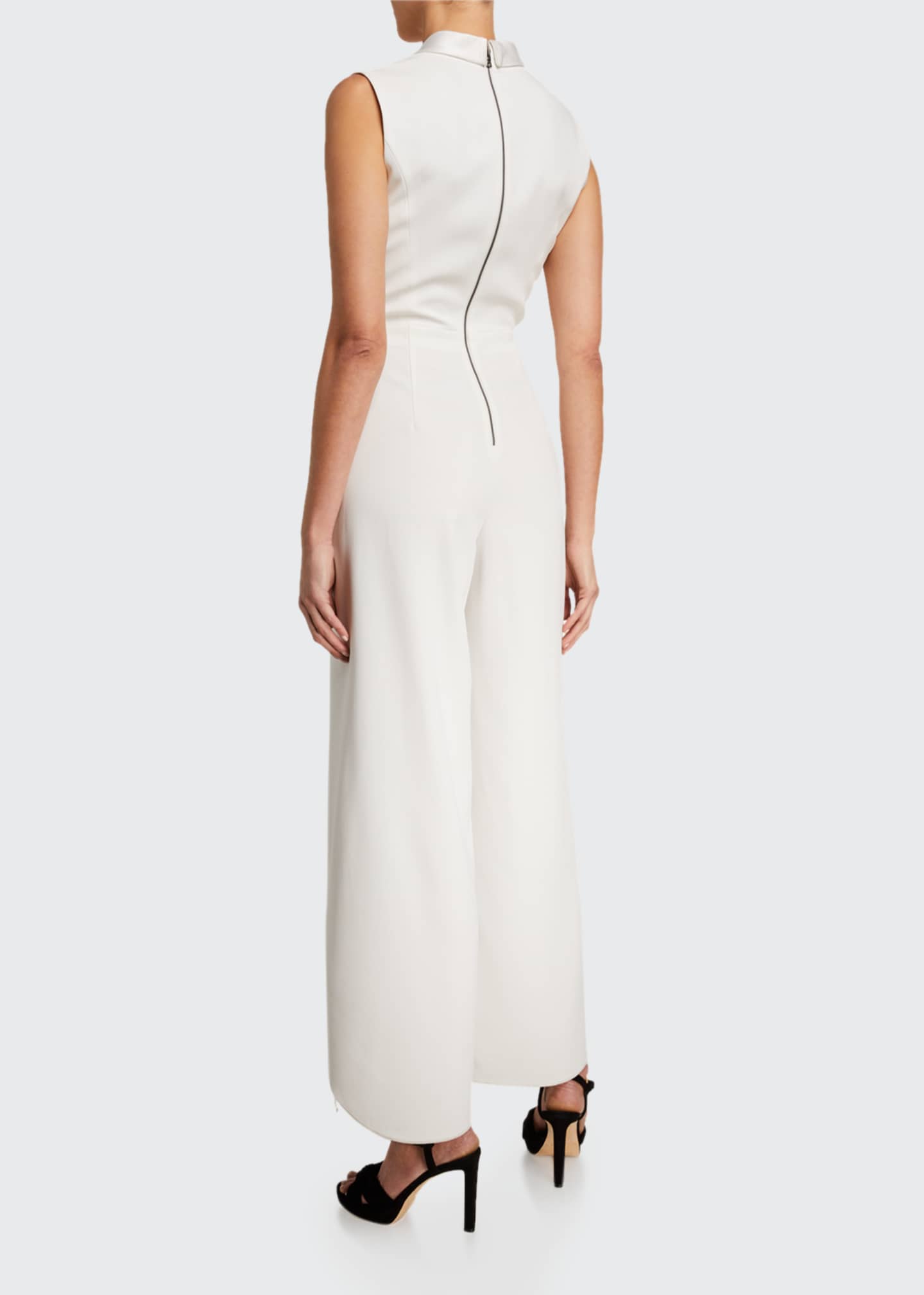 Alice + Olivia Bebe Split Sleeveless ShawlCollar Jumpsuit Bergdorf