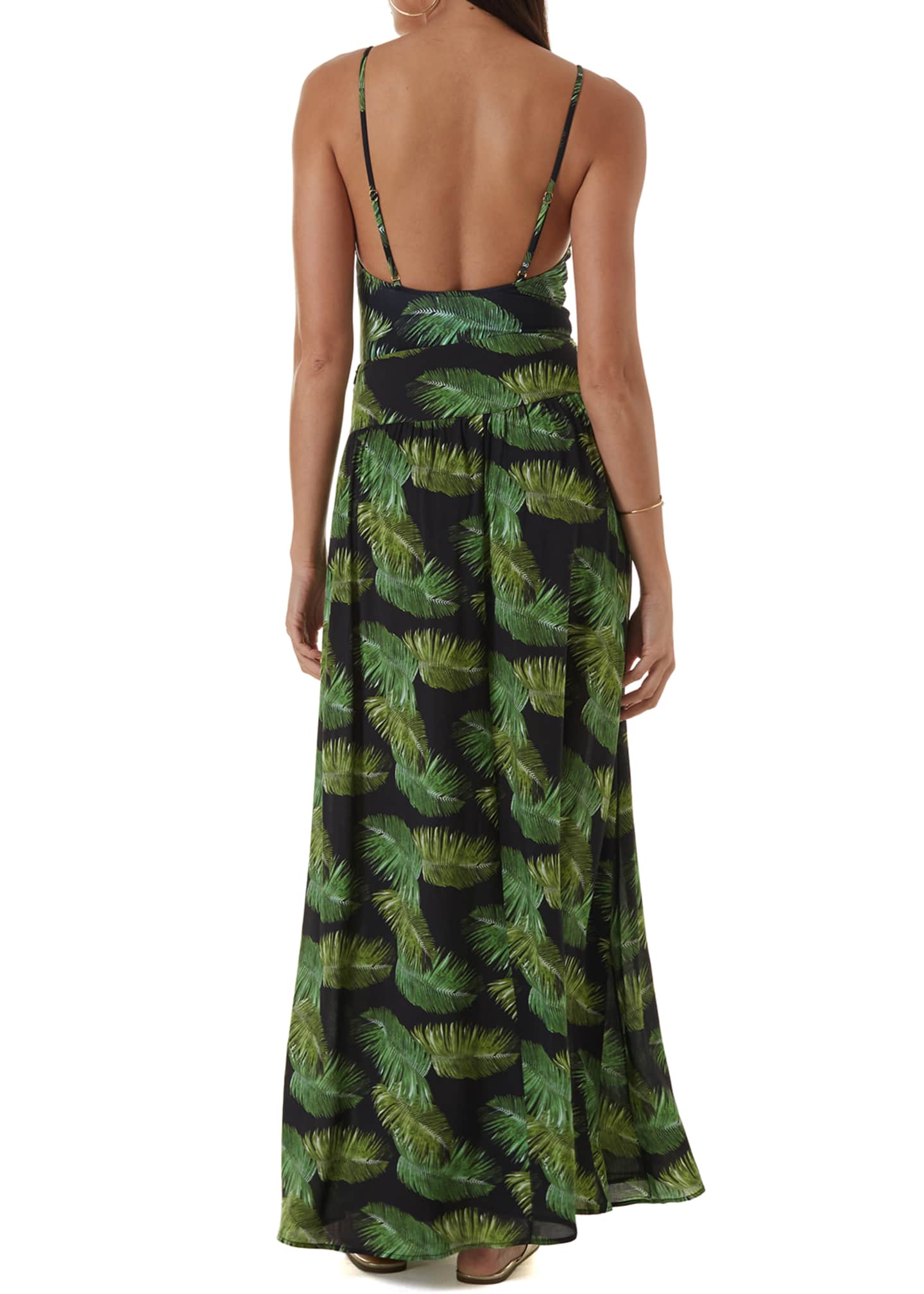 palm leaf maxi skirt