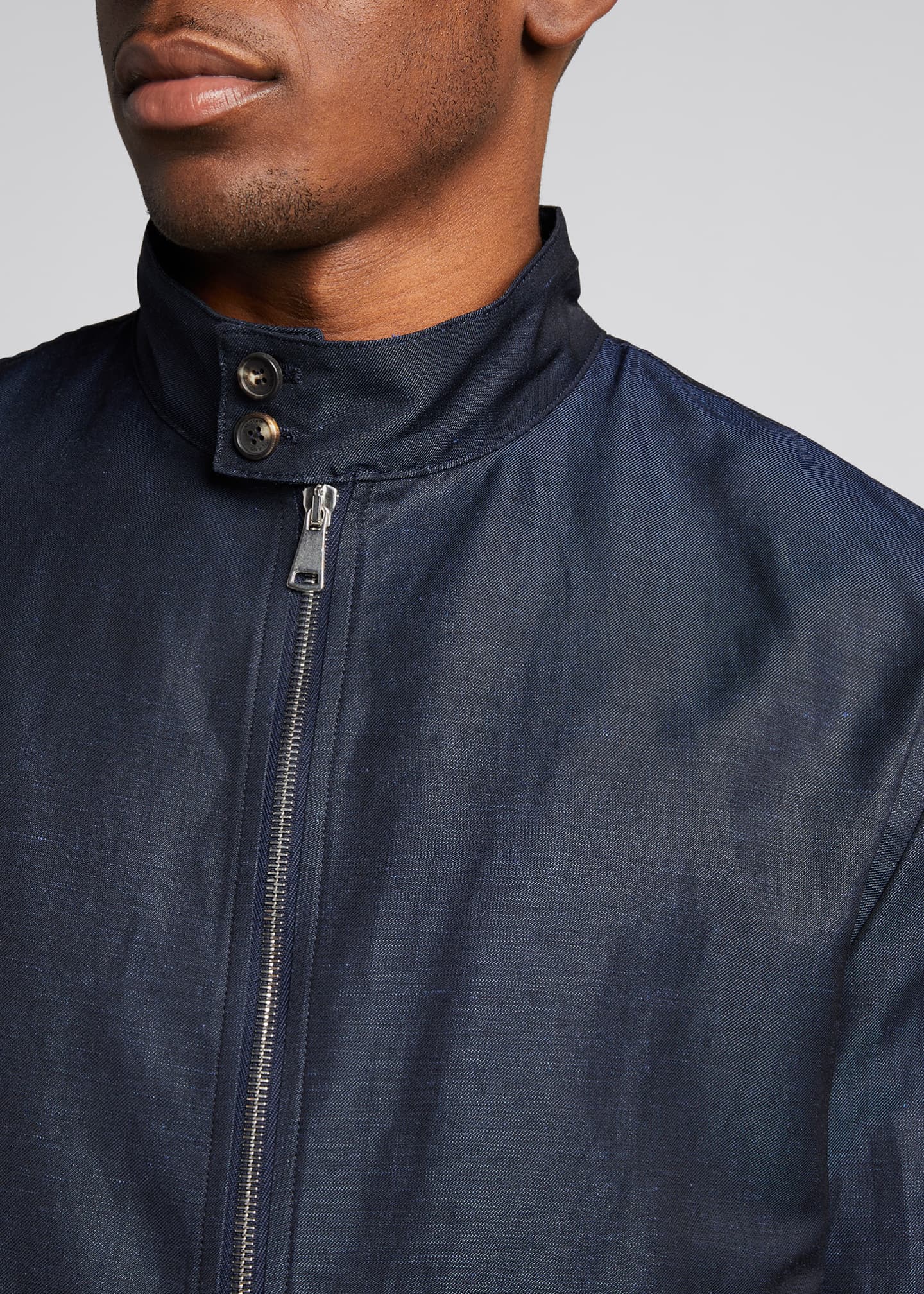 Valstar Men's Harrington Wool/Linen Jacket Bergdorf Goodman