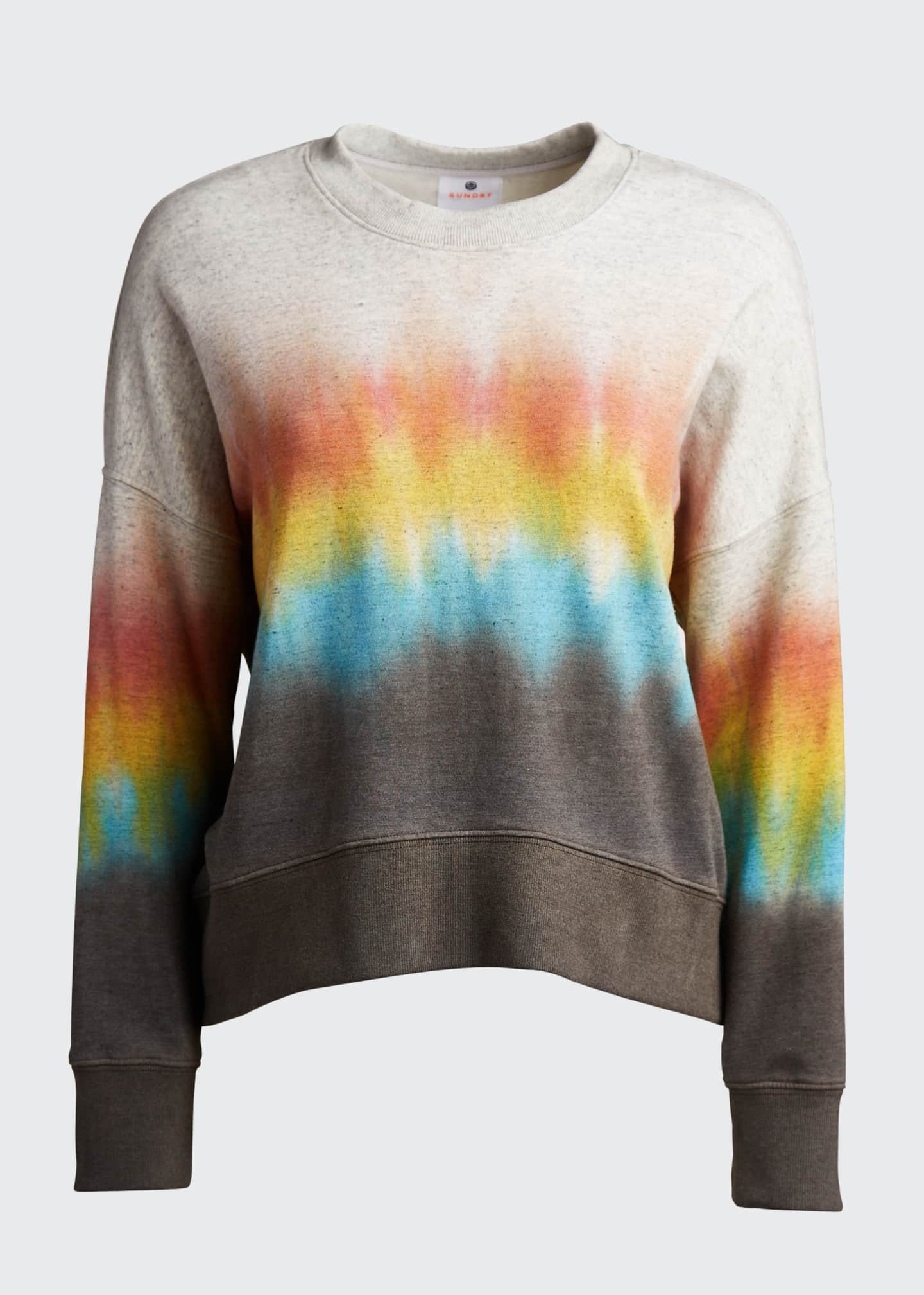 Black diagonal gradient crewneck sweatshirt Clearance