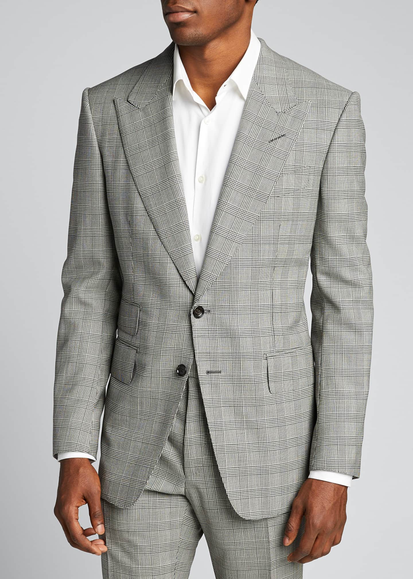 TOM FORD Men's Prince of Wales Wool TwoPiece Suit Bergdorf Goodman