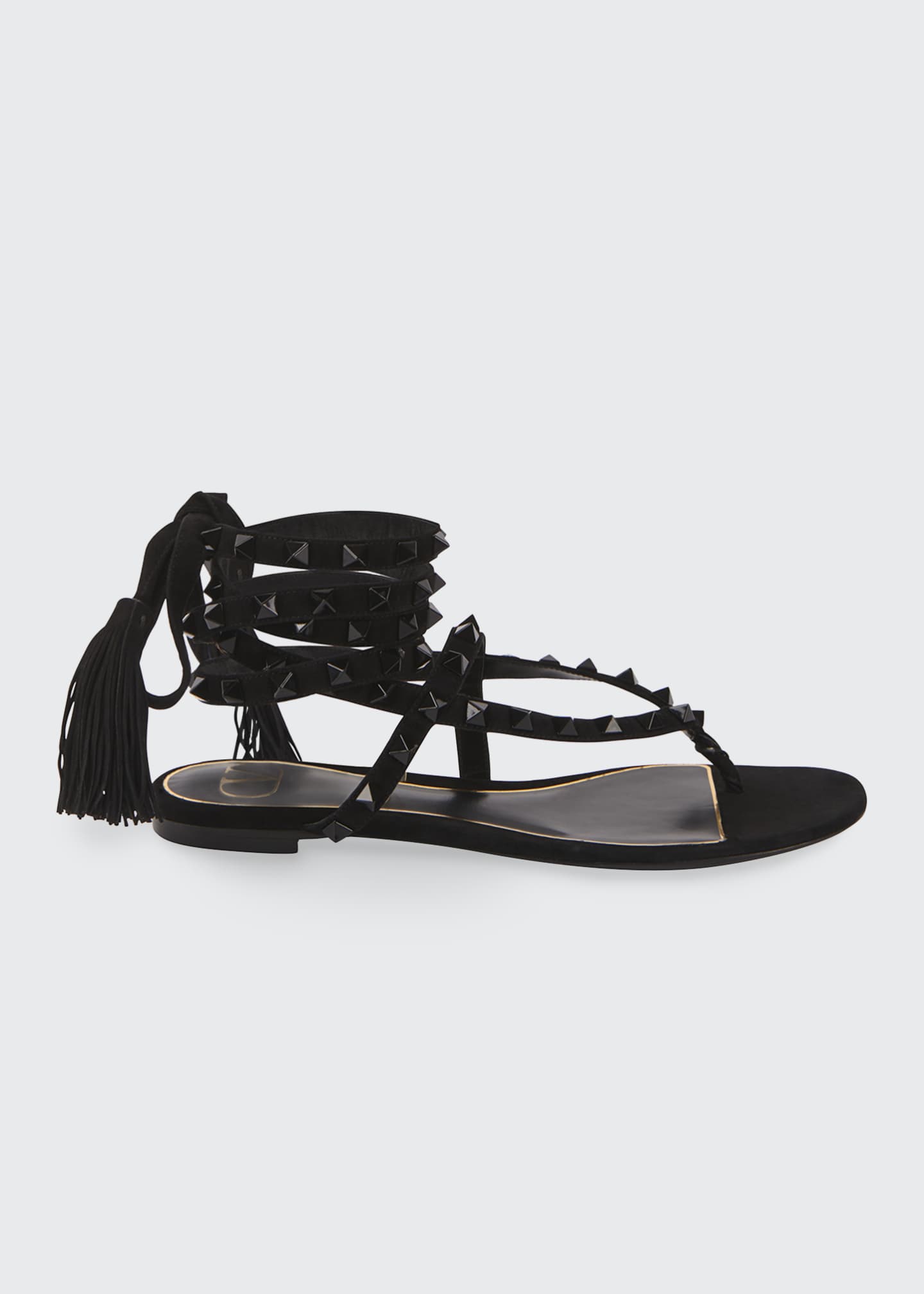 valentino rockstud suede sandal