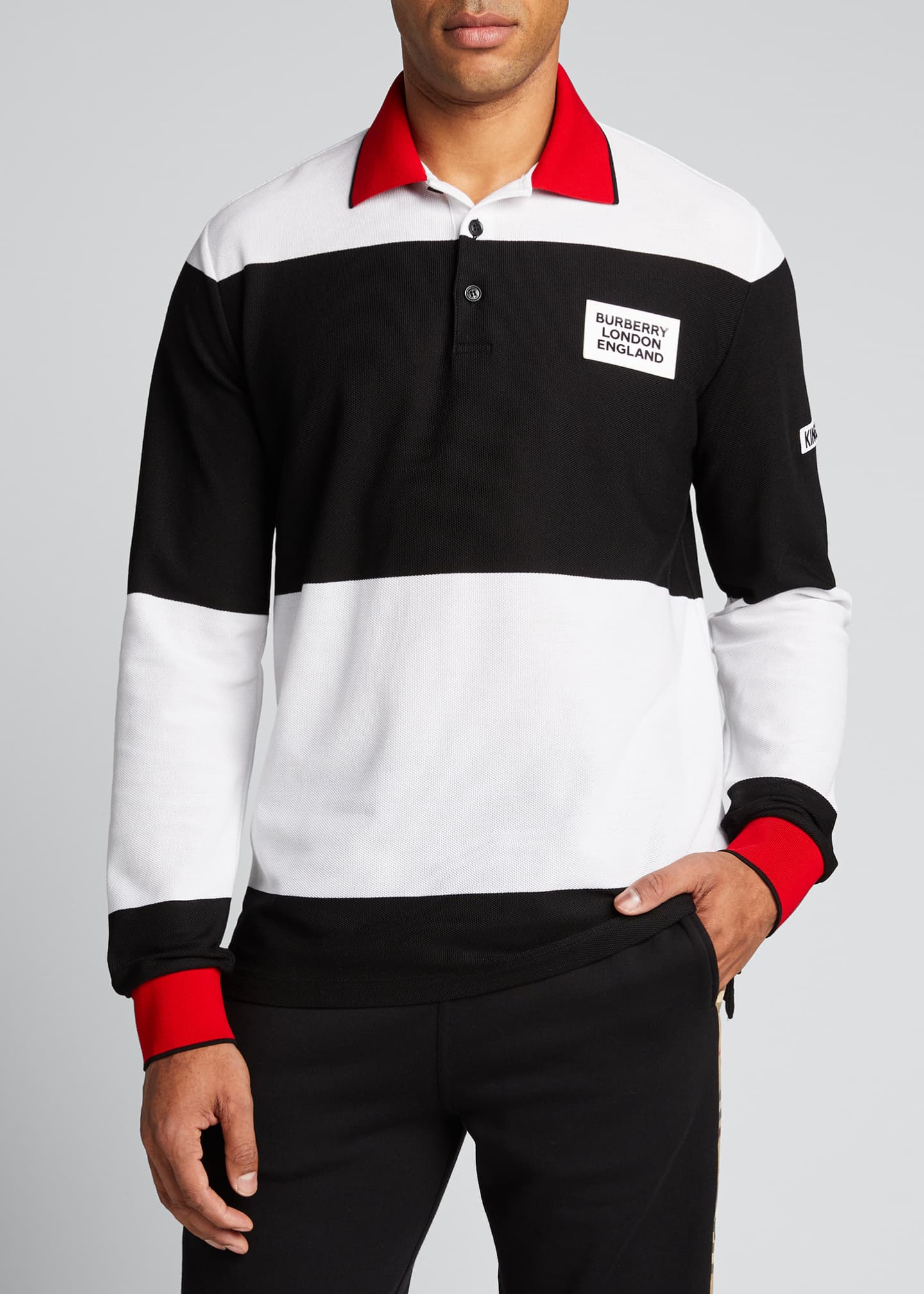 burberry long sleeve polo shirt