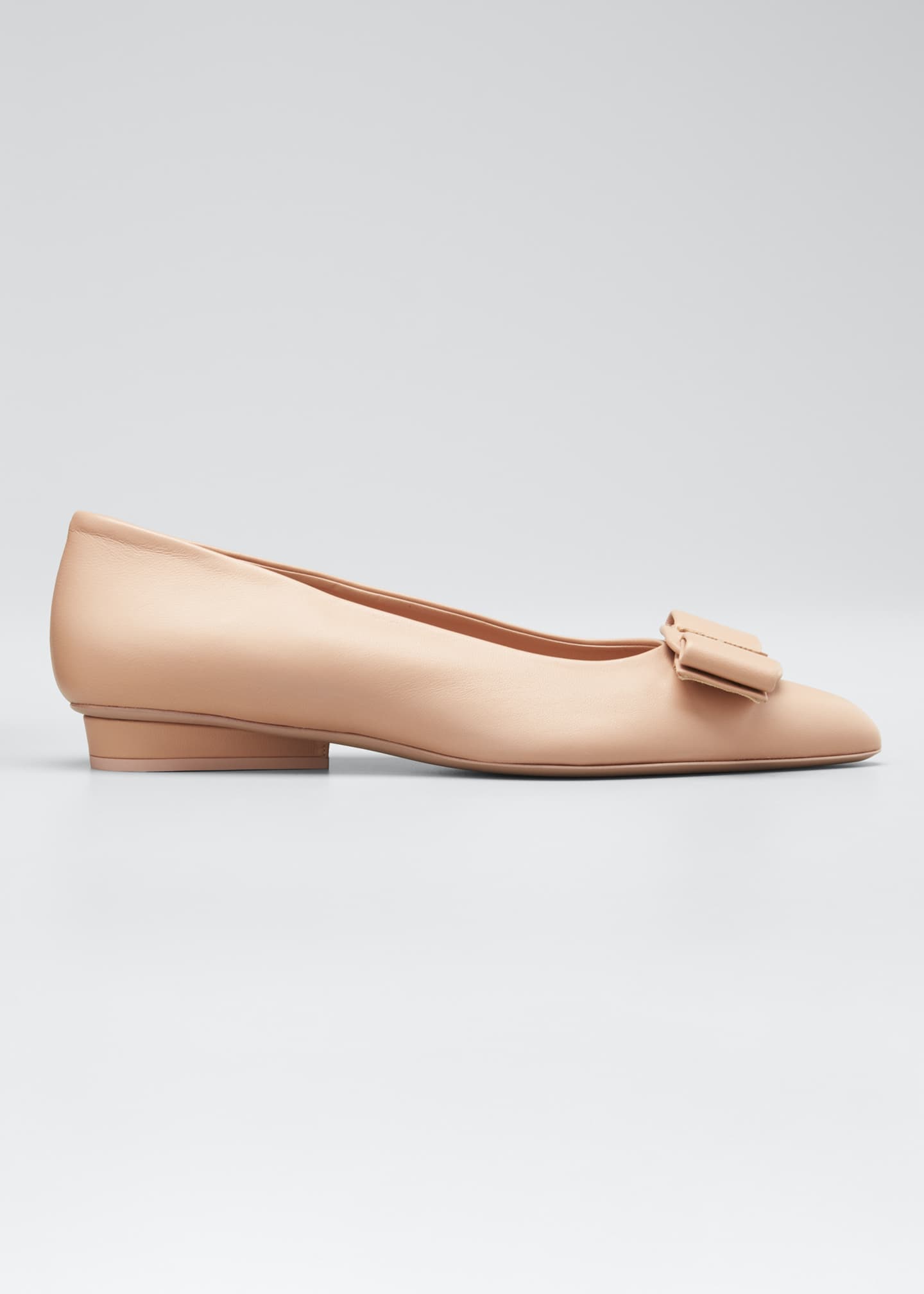 Salvatore Ferragamo Viva Leather Bow Ballerina Flats Bergdorf Goodman