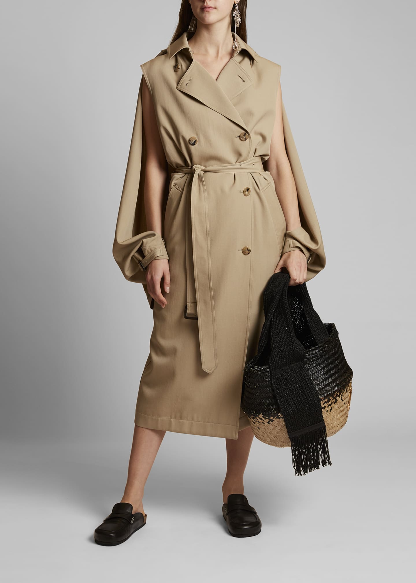 Jw Anderson Wool Open Trench Coat Bergdorf Goodman