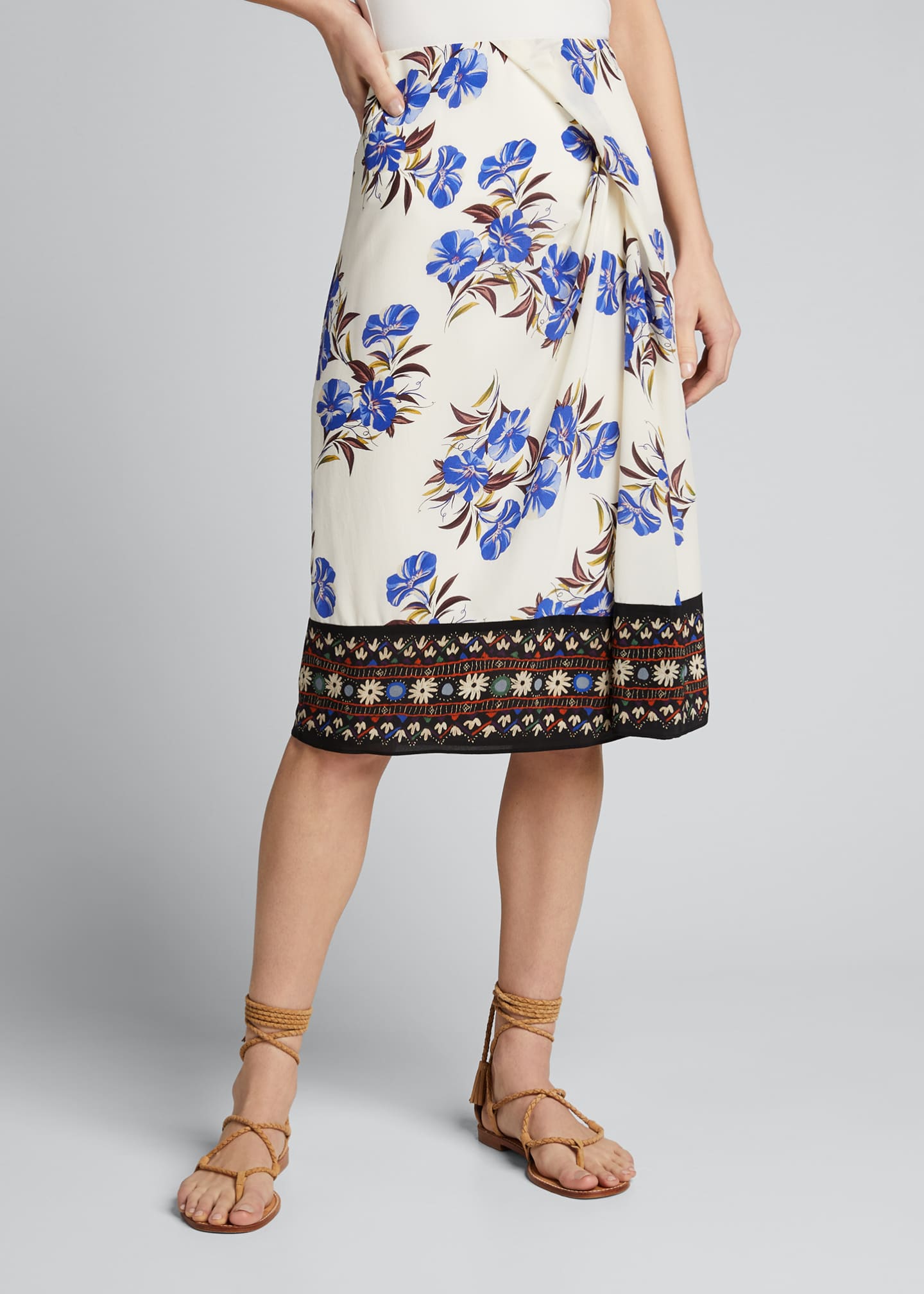 Kobi Halperin Lyle Floral Silk Skirt - Bergdorf Goodman