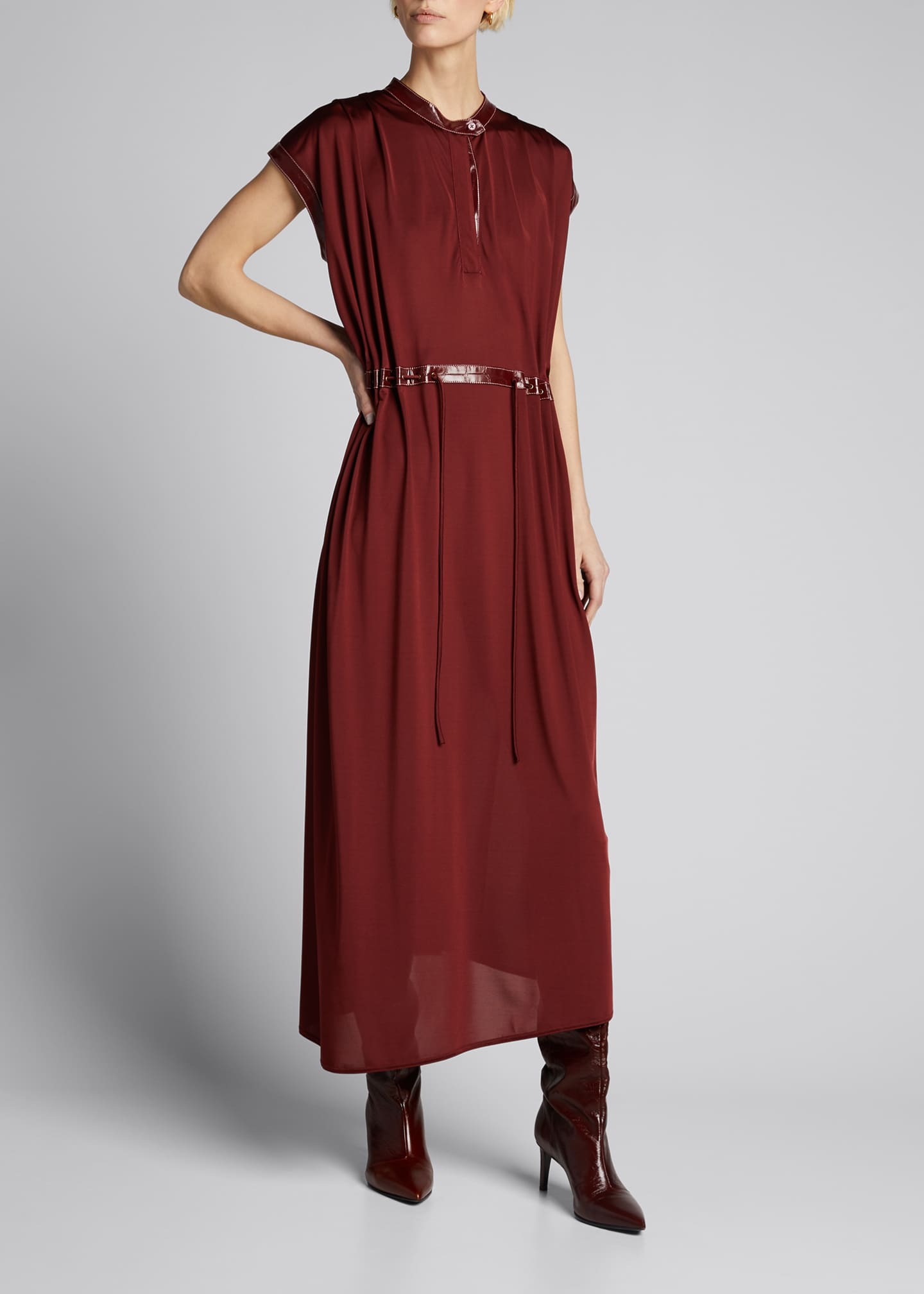 Sies Marjan CapSleeve Jersey Midi Dress Bergdorf Goodman