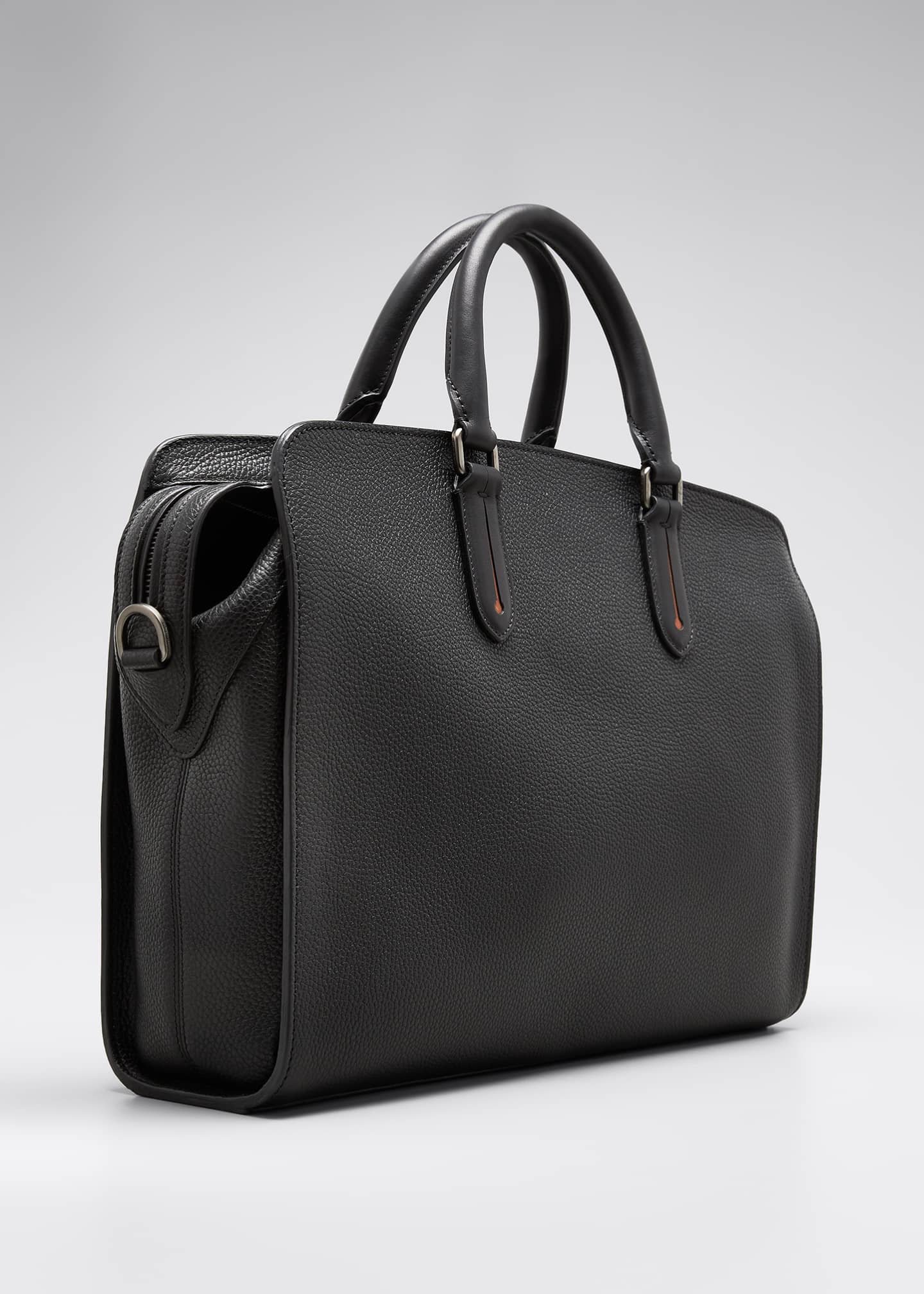 Ermenegildo Zegna Men's Large Leather Blazer Briefcase - Bergdorf Goodman