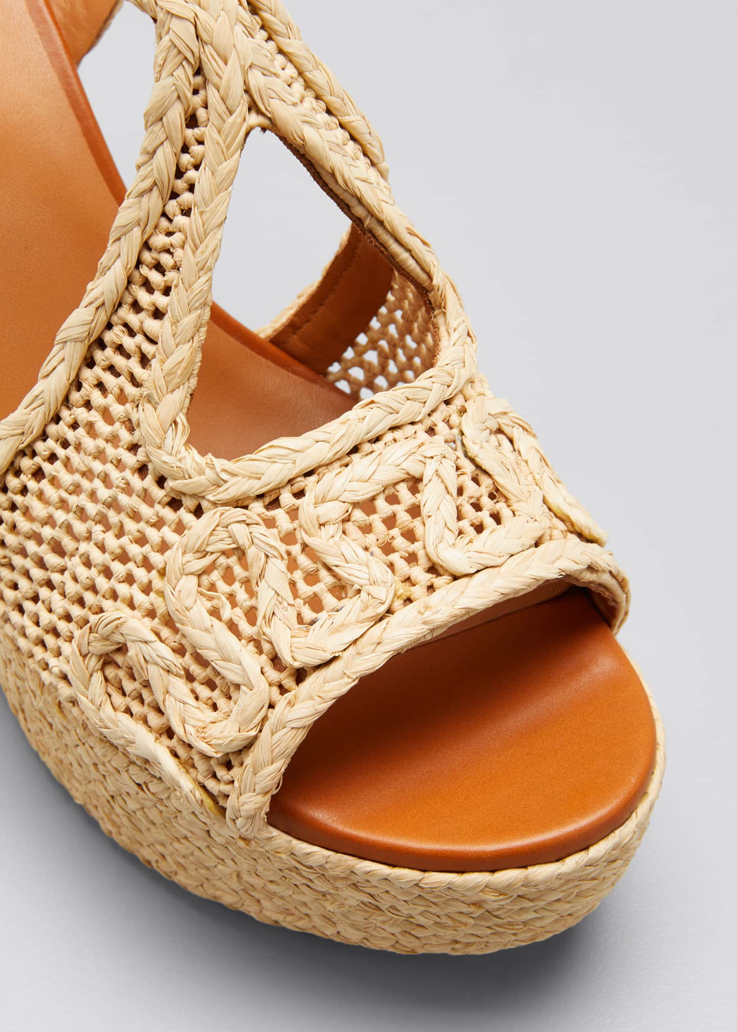 Clergerie Paris Doloria Raffia Wedge Espadrille Sandals Bergdorf Goodman