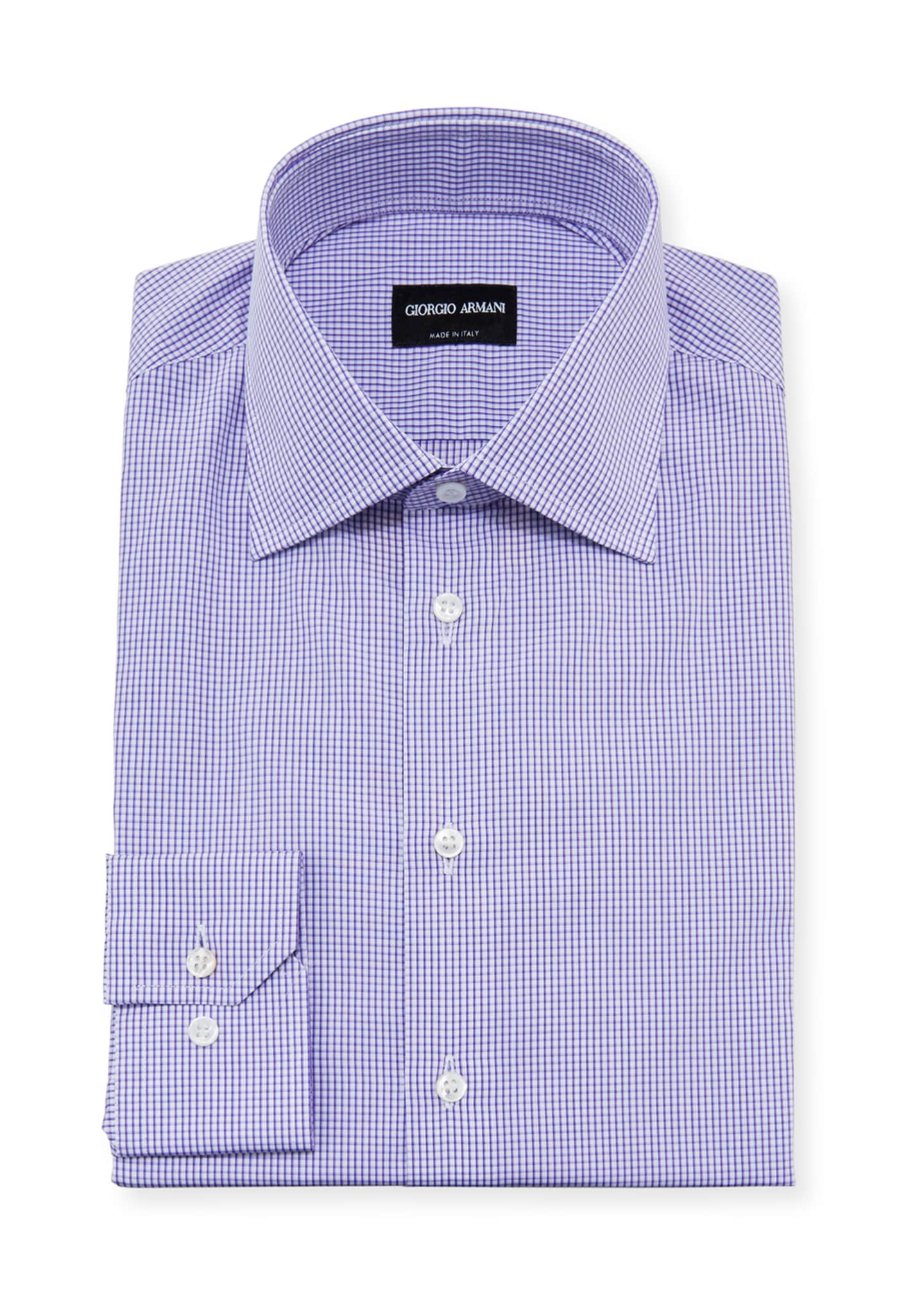 Giorgio Armani Men S Check Dress Shirt Bergdorf Goodman