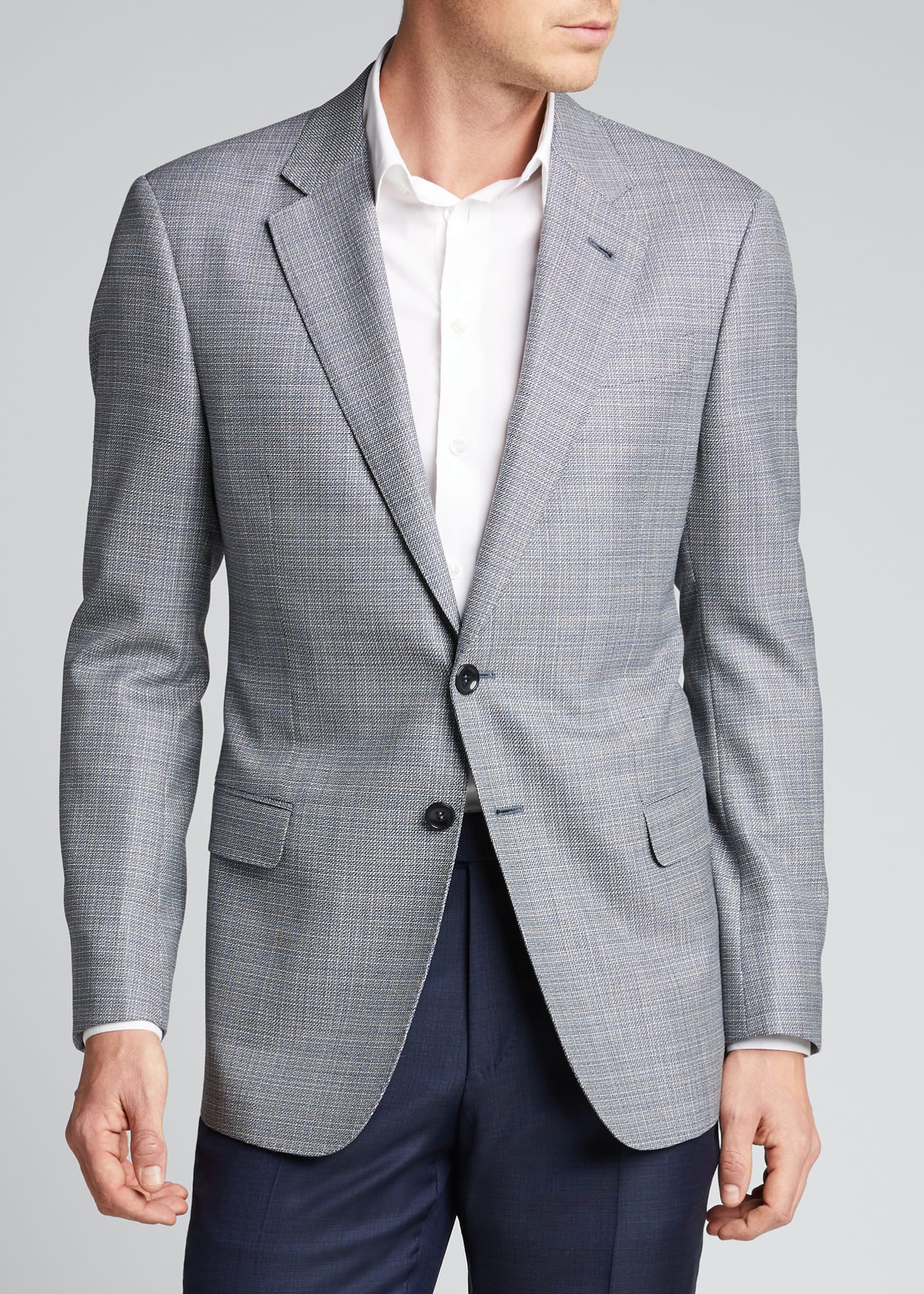 Armani Men's Neat Wool Sport Jacket Bergdorf Goodman