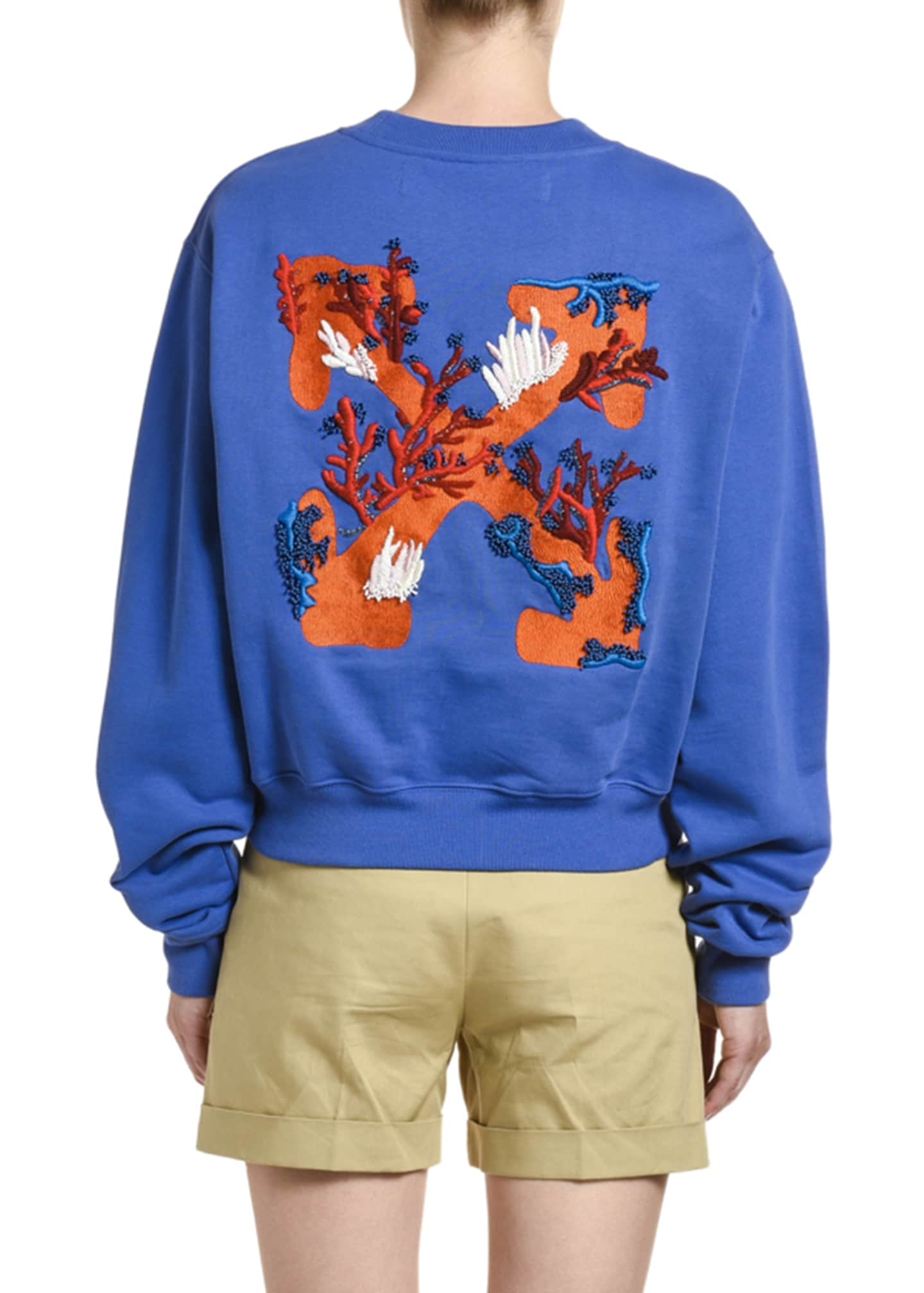 coral crewneck sweatshirt