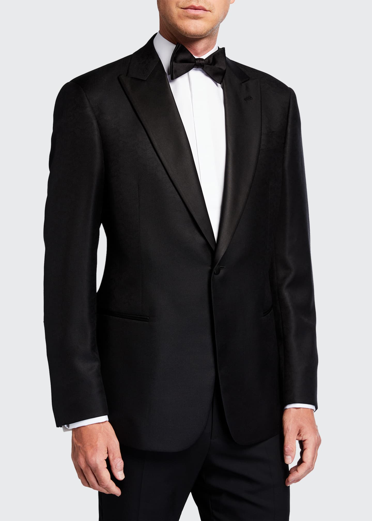 Armani Men's Fancy Waterprint PeakLapel Dinner Jacket