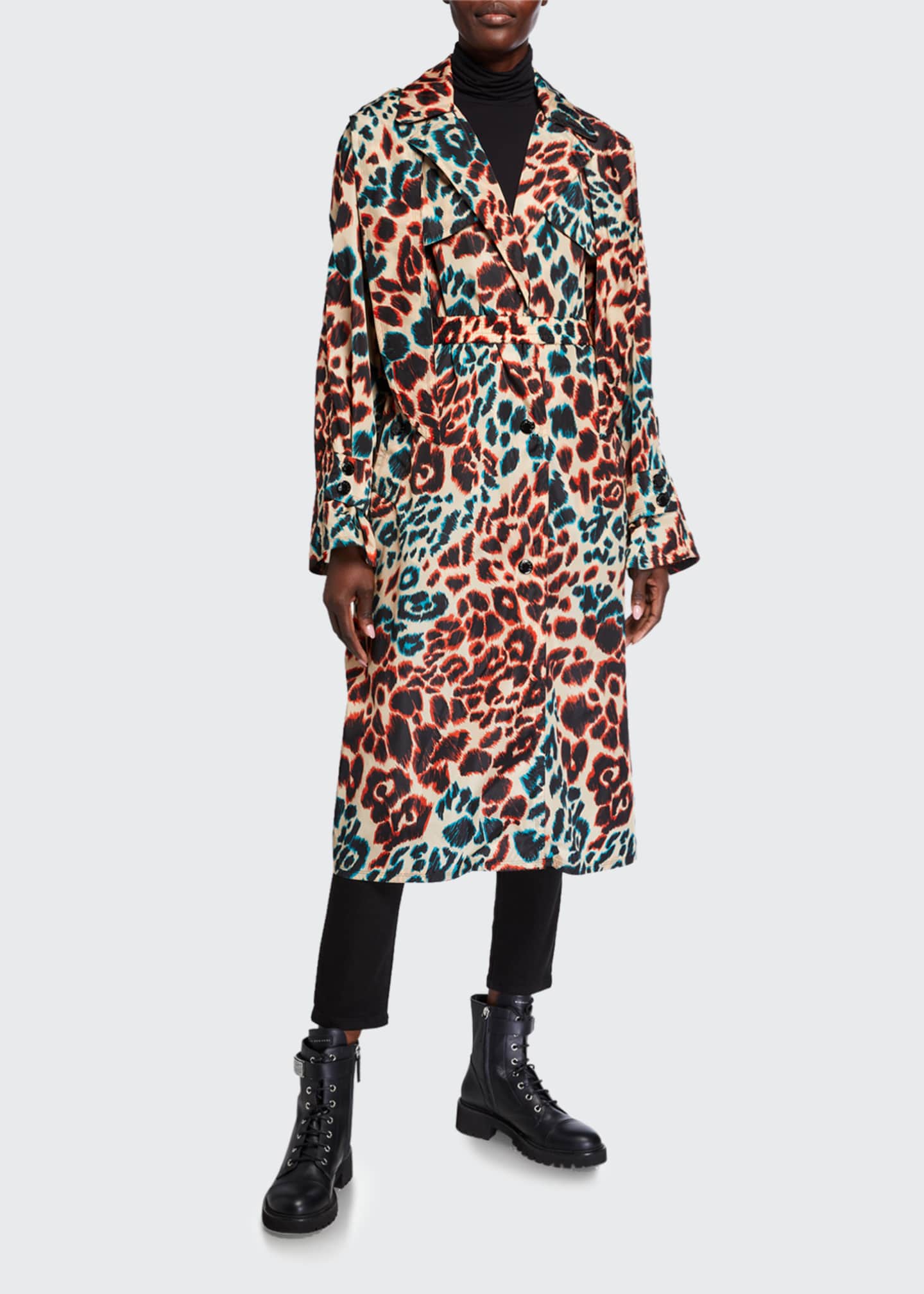 moncler leopard print coat