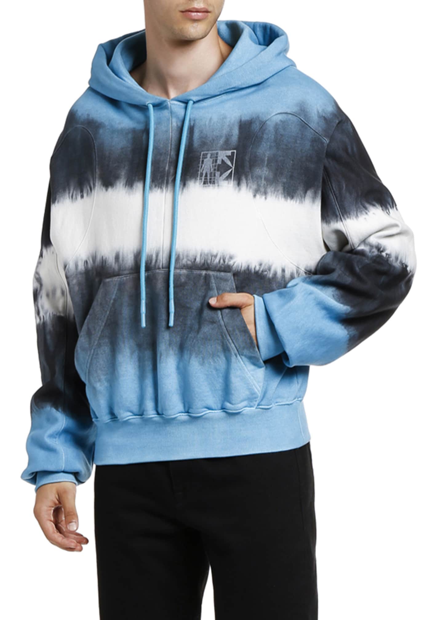 Off White Men S Arrow Tie Dye Contour Hoodie Bergdorf Goodman