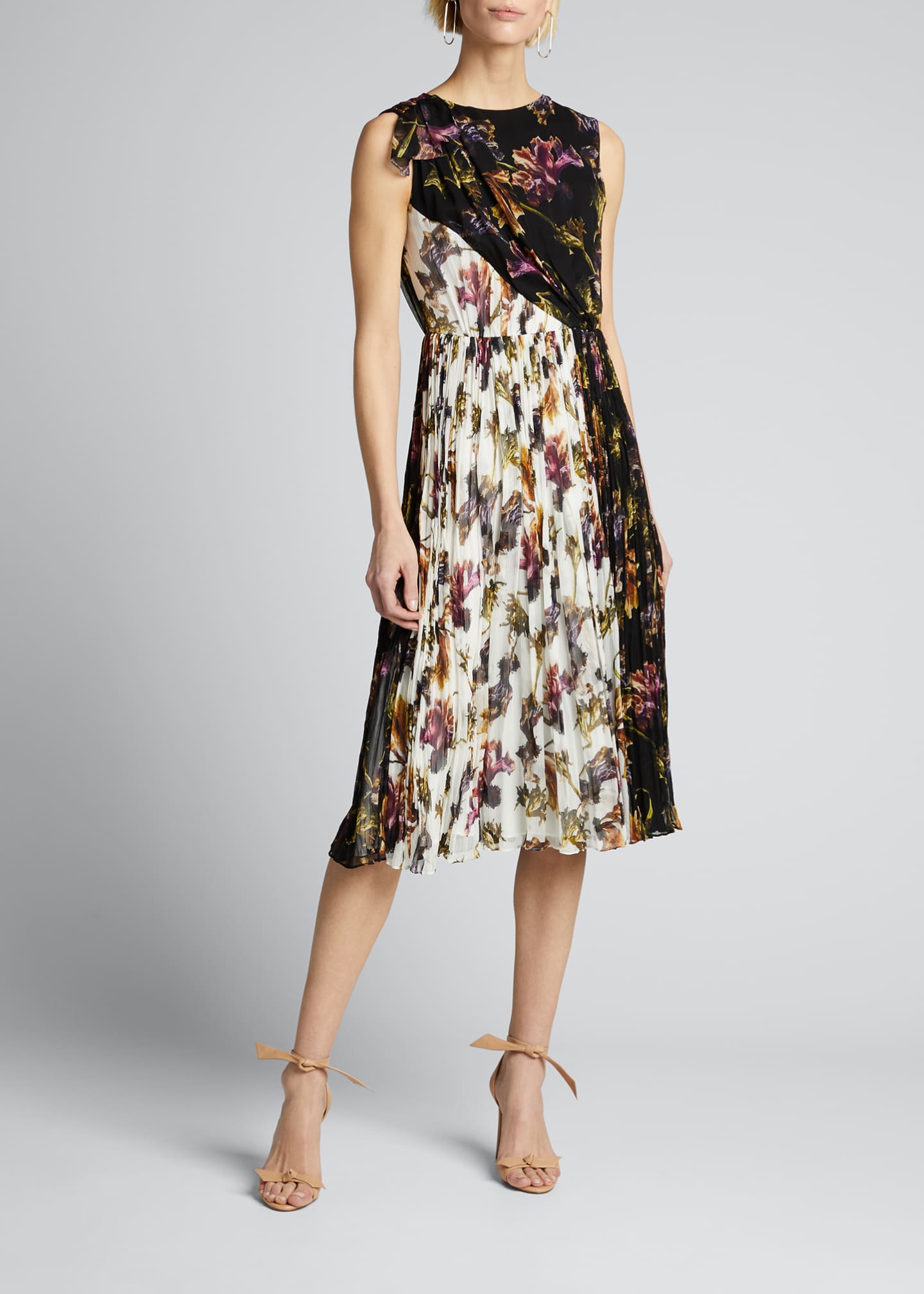 Jason Wu Collection Floral-Print Crinkled Chiffon Dress - Bergdorf Goodman
