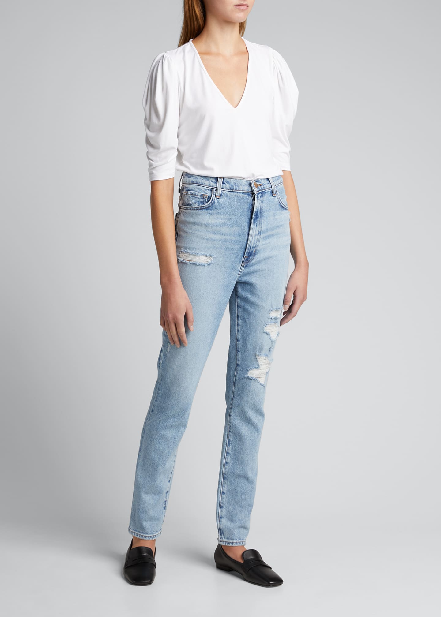 J Brand 1212 Runway High-Rise Slim Jeans - Bergdorf Goodman