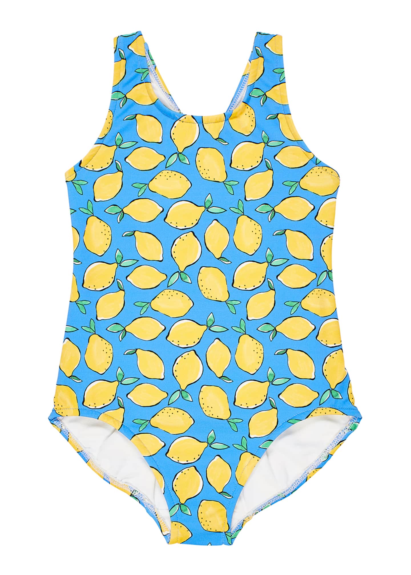 lemon print one piece swimsuit