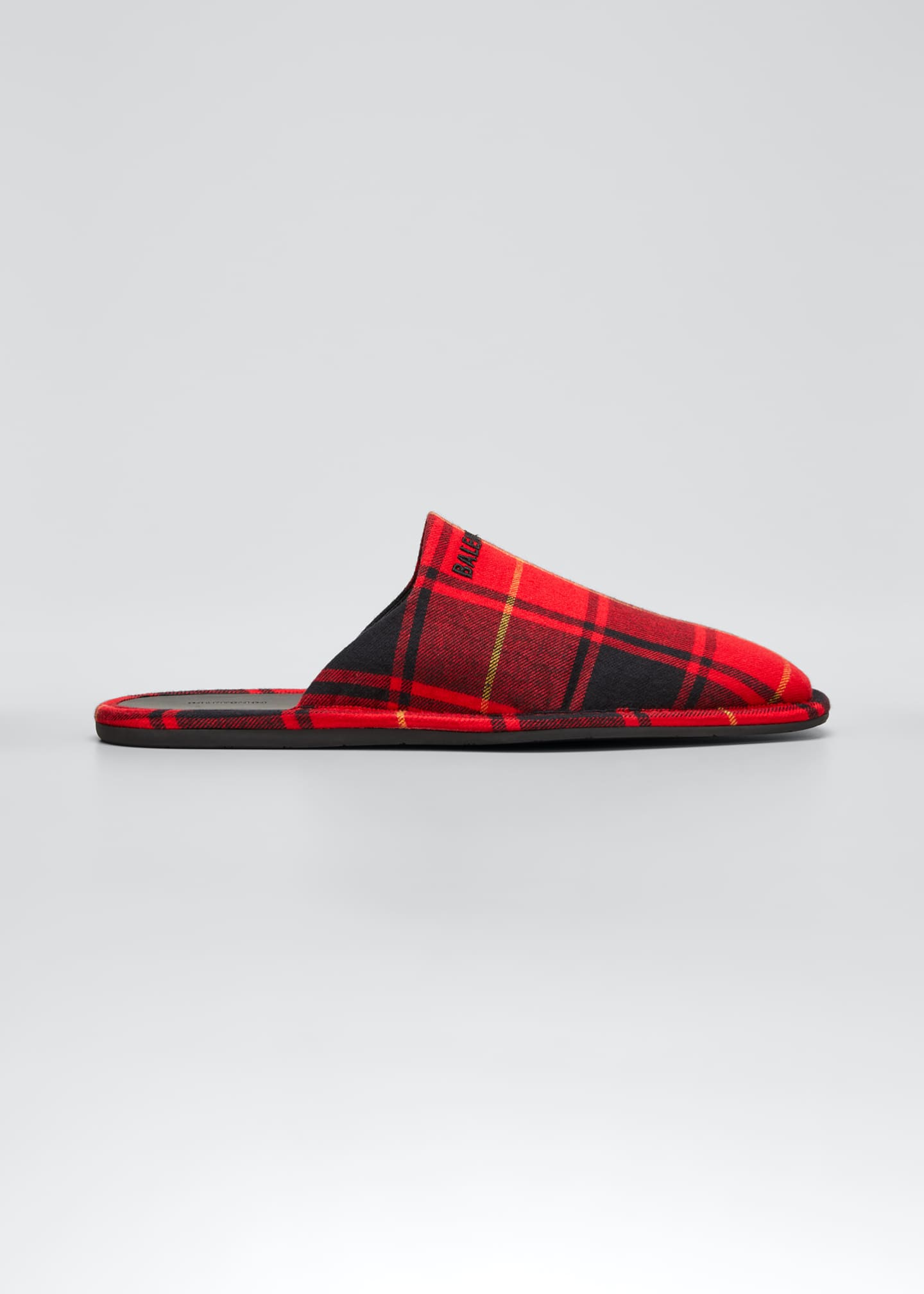 tartan mule slippers